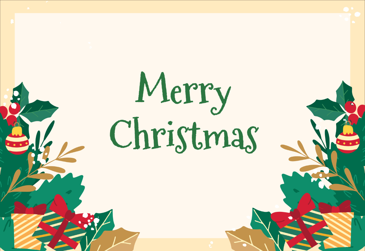 Free Printable Blank Christmas Card Template To Edit Online intended for Printable Christmas Card