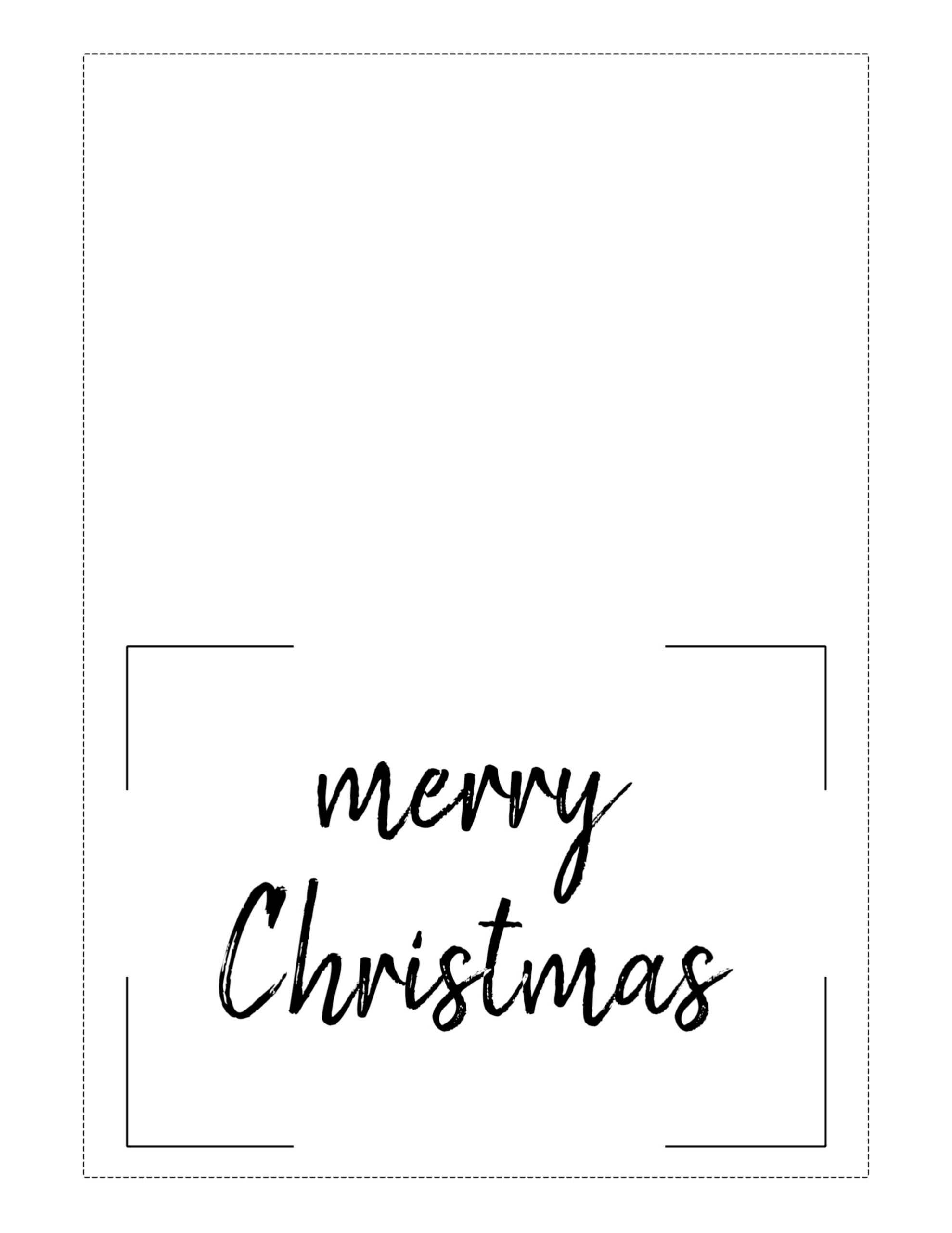 Free Printable Christmas Cards (Basic) - Paper Trail Design regarding Black and White Printable Christmas Card