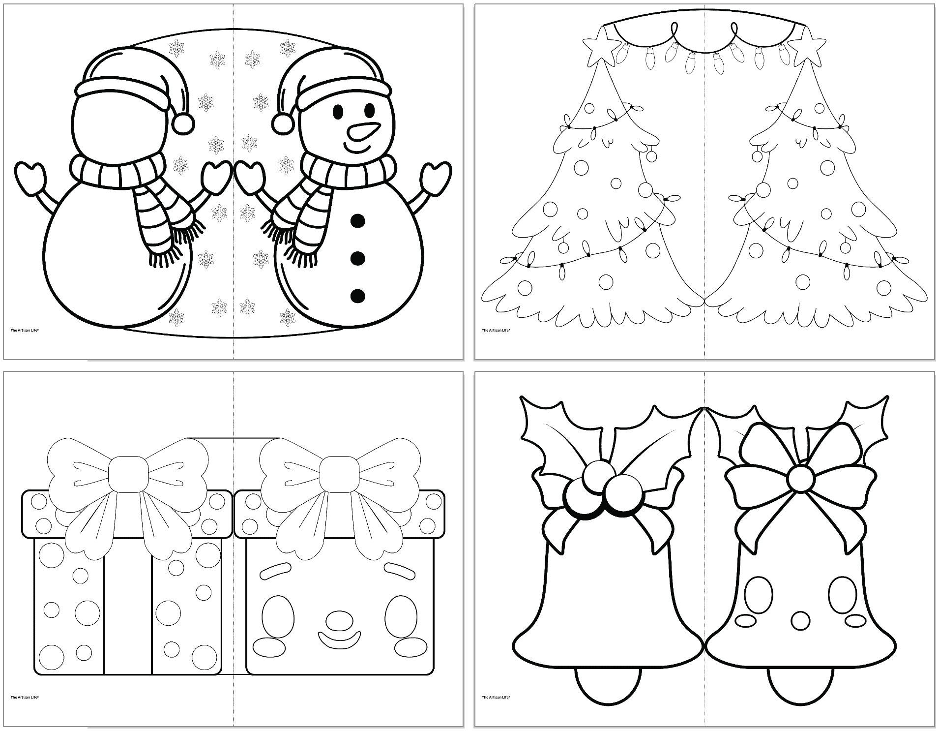 Free Printable Christmas Cards For Kids - The Artisan Life inside Printable Christmas Card Coloring Pages