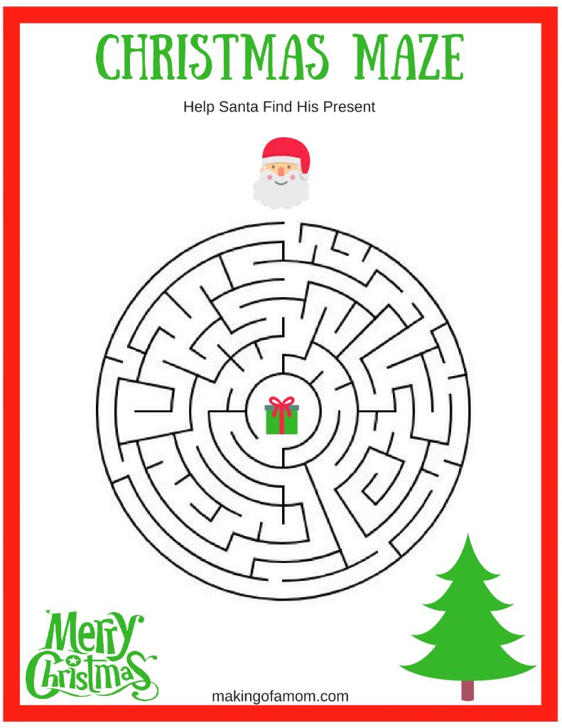 Free Printable Christmas Games - Making Of A Mom with Free Christmas Printable Games