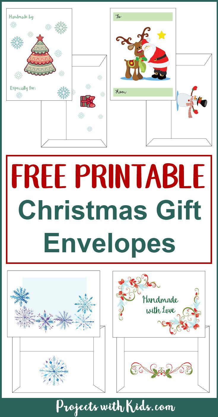 Free Printable Christmas Gift Envelopes in Printable Christmas Card Envelopes