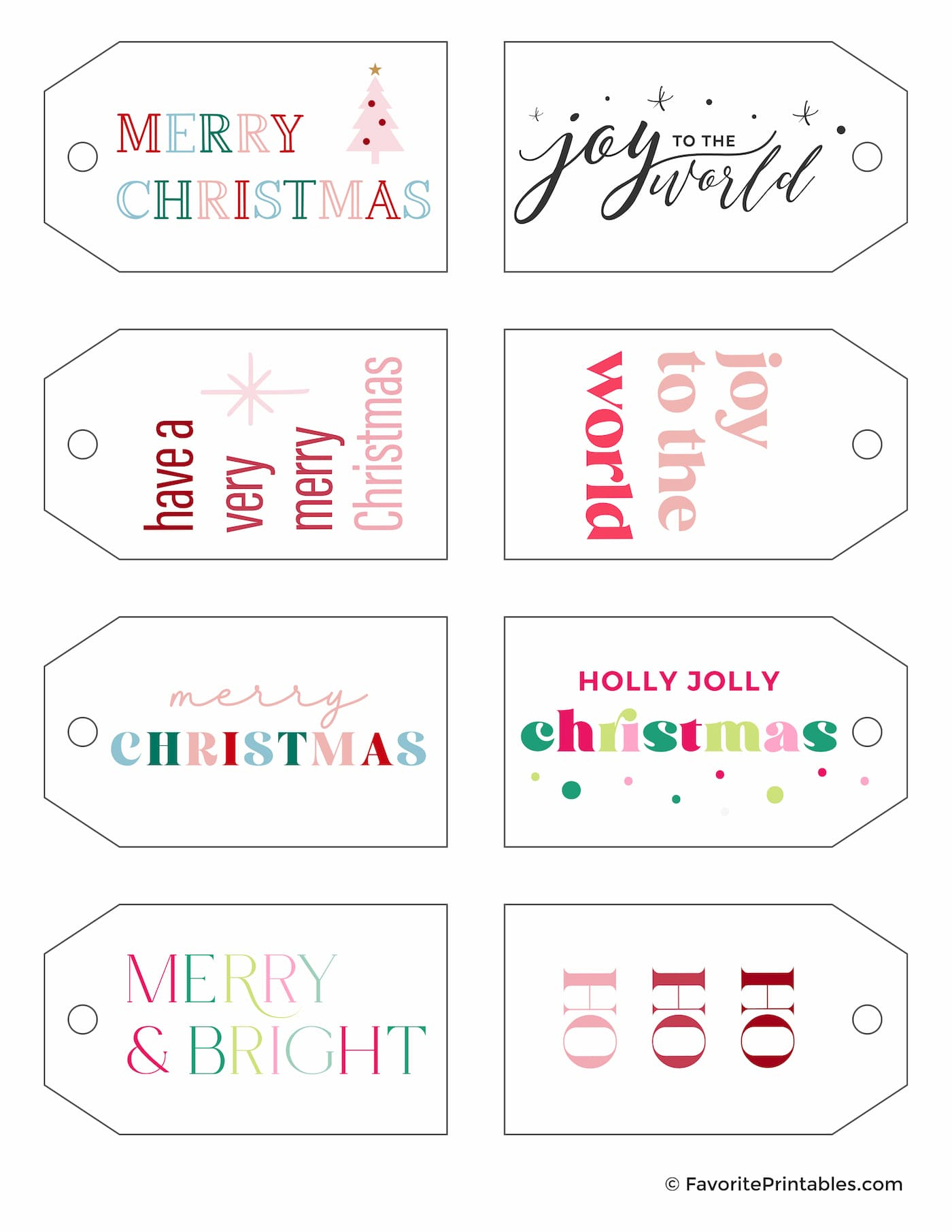 Free Printable Christmas Gift Tags - Favorite Printables for Merry Christmas Gift Tags Free Printable