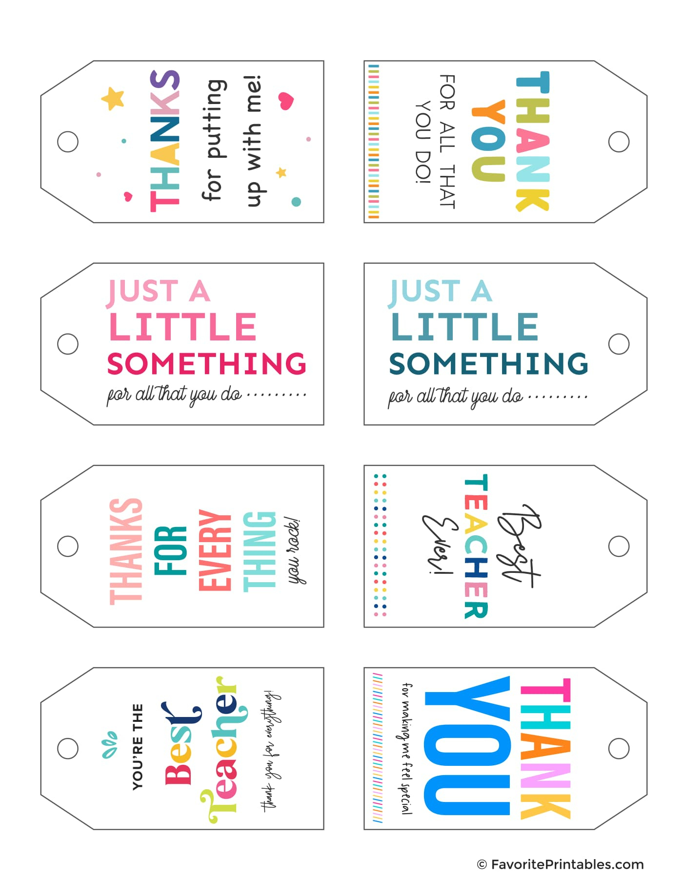 Free Printable Gift Tags For Teachers - Favorite Printables intended for Printable Teacher Christmas Tags