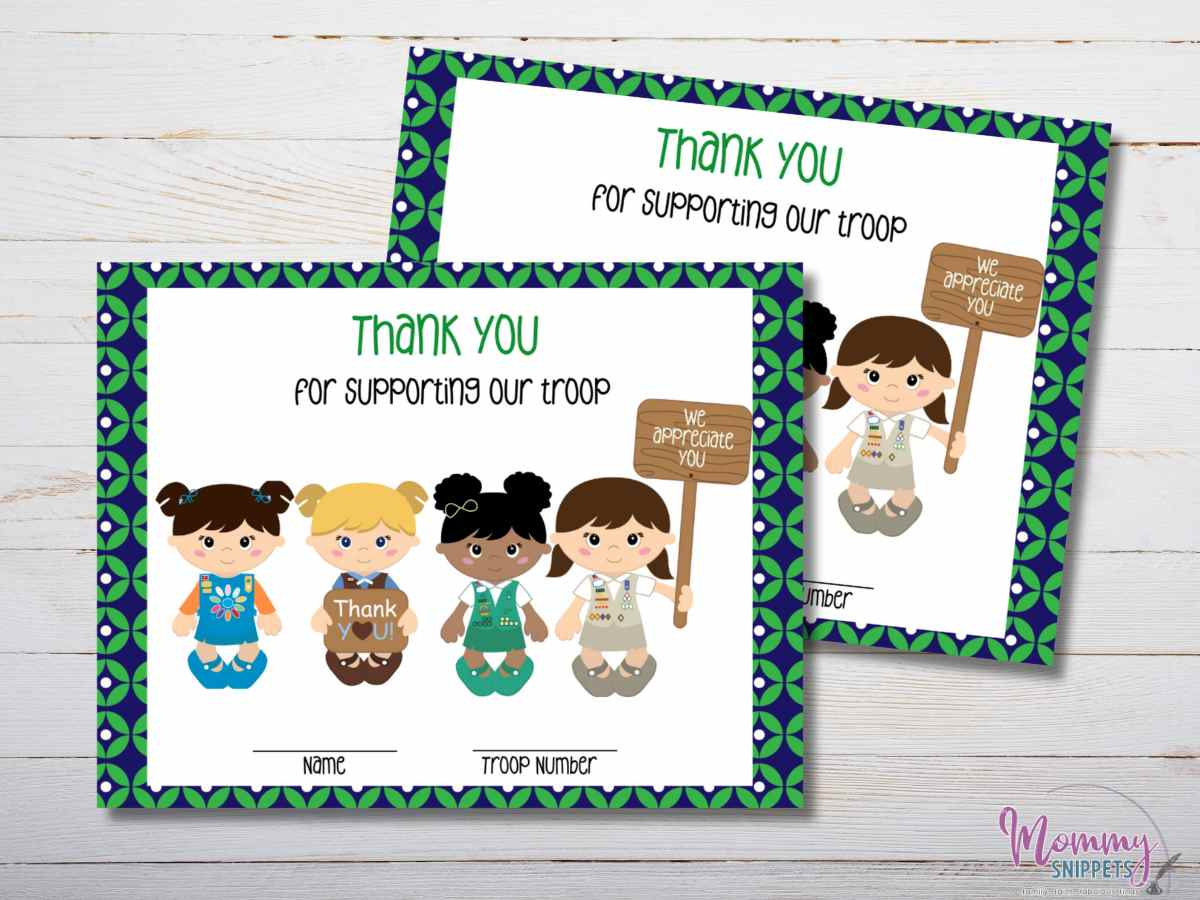 Free Printable Girl Scout Thank You Cards - Mommy Snippets intended for Free Printable Girl Scout Thank You Cards