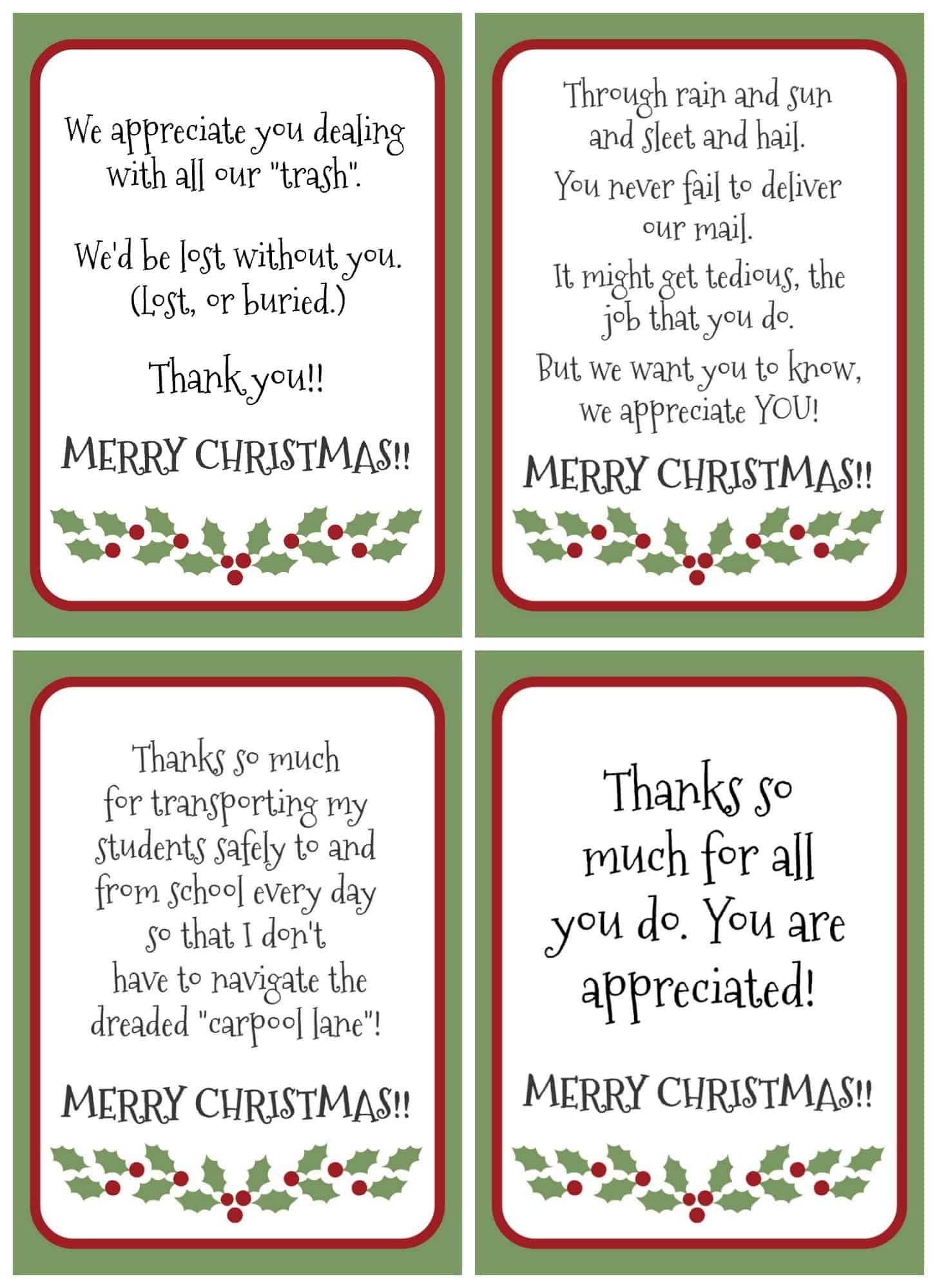 Free Printable Gratitude Christmas Tags - Creationskara with regard to Free Printable Christmas Thank You Note Cards