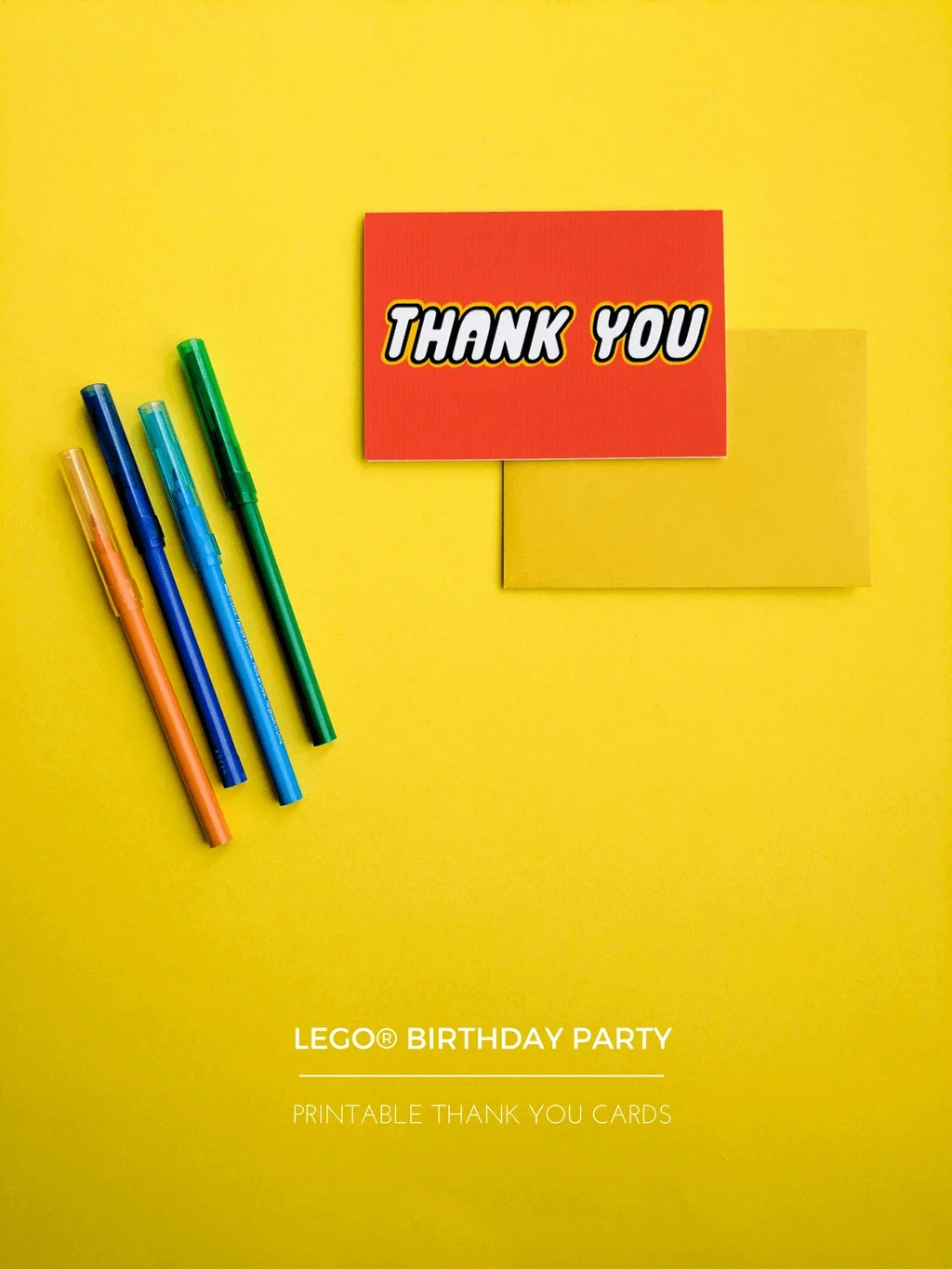 Free Printable Lego®-Inspired Thank You Cards For A Lego Birthday throughout Lego Thank You Cards Printable Free