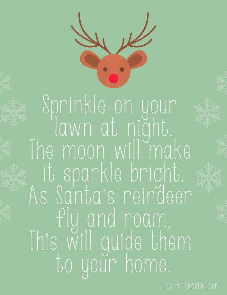 Free Printable Reindeer Food Poem &amp;amp; Farmhouse Bucket Craft - The inside Reindeer Food Printable Poem