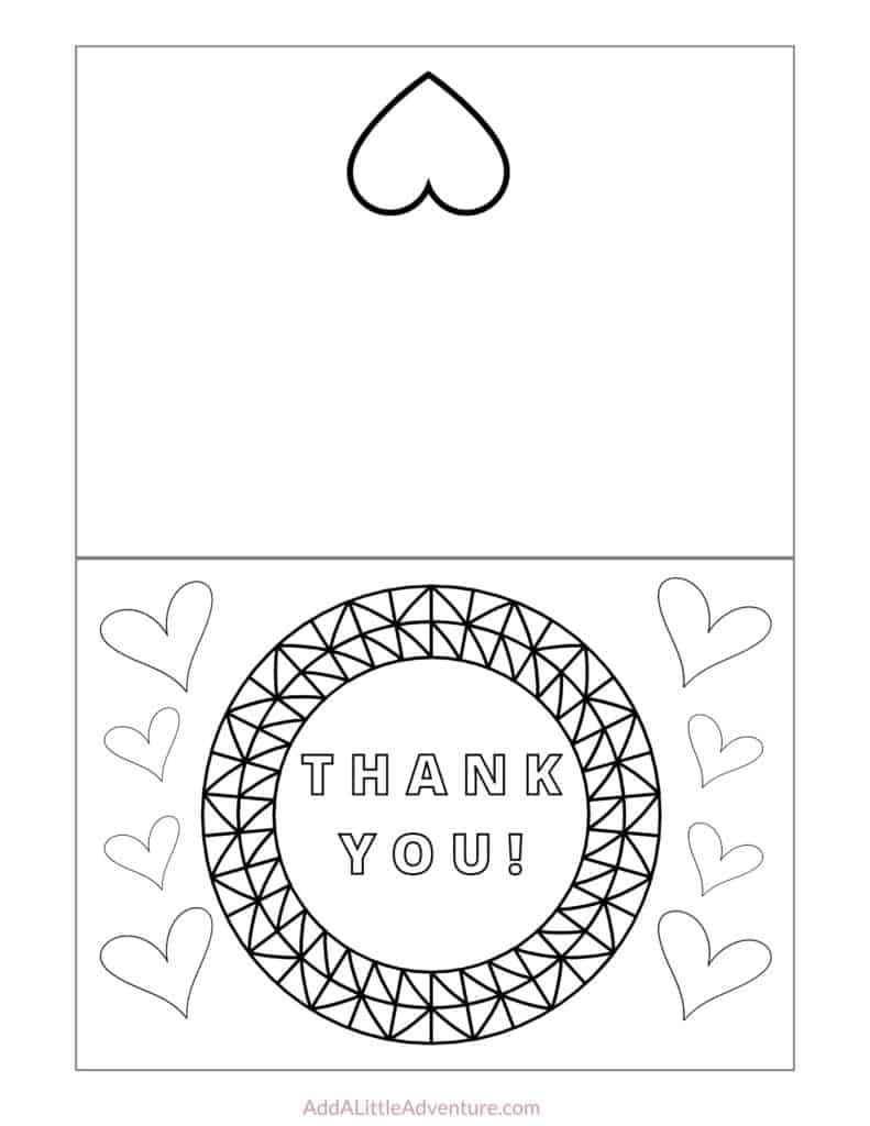 Free Printable Thank You Cards To Color - Add A Little Adventure with regard to Color Thank You Cards Printable