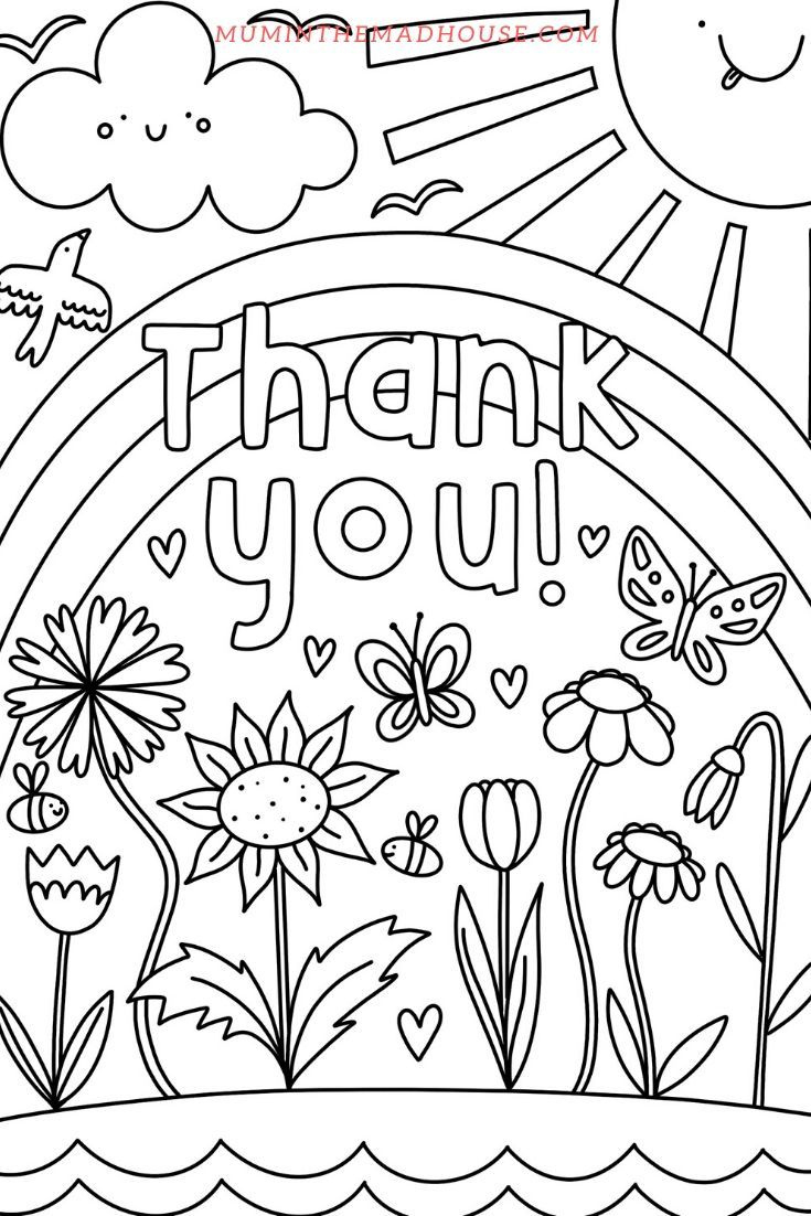 Free Thank You Coloring Pages – Printable And Fun for Thank You Cards Printable Coloring