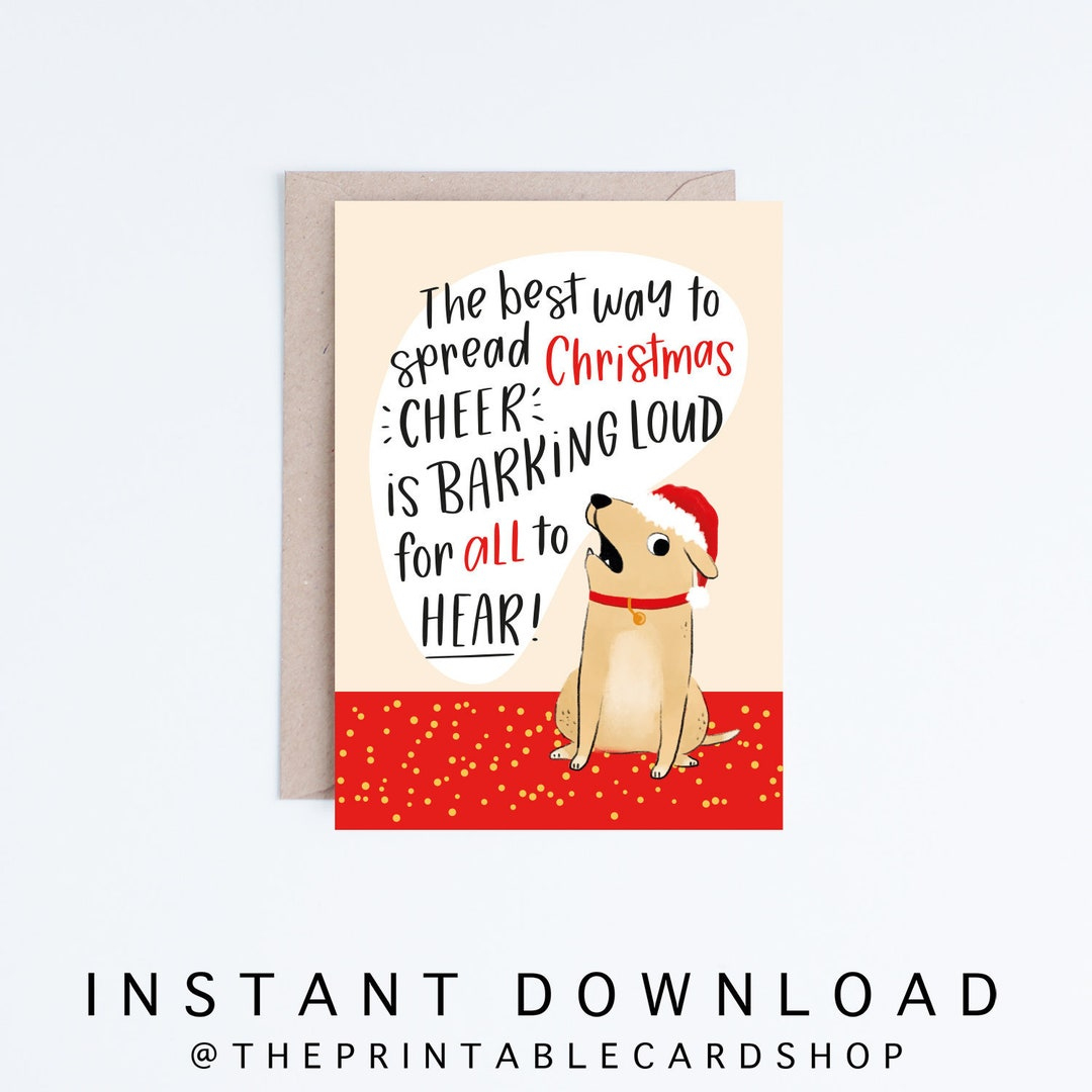 Funny Dog Christmas Cards, From The Dog Printable Christmas Cards in Printable Christmas Card Dog