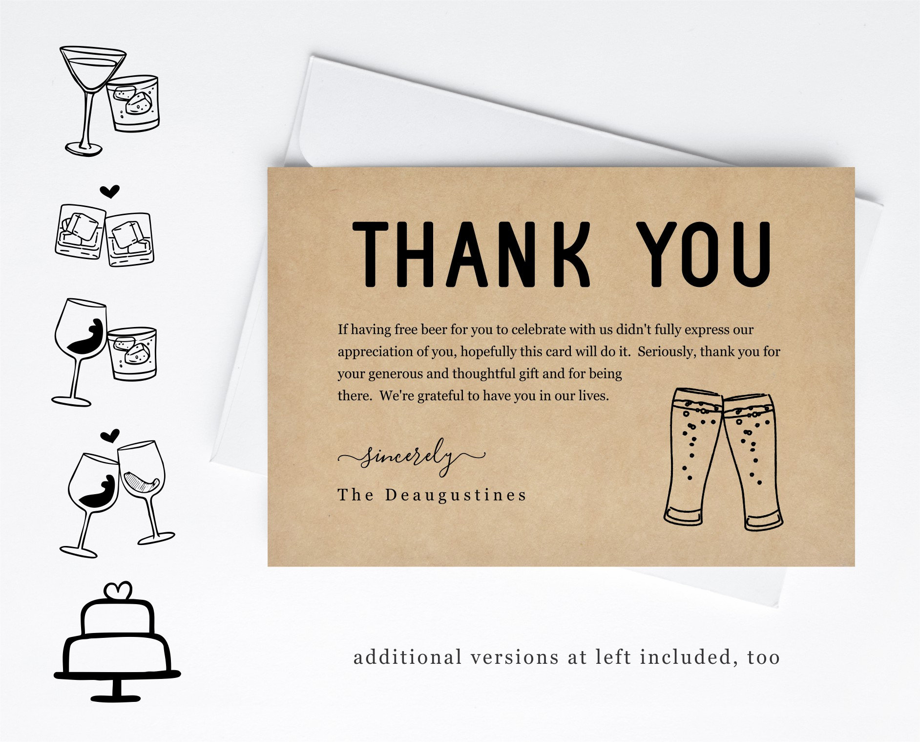 Funny Thank You Card Template, Printable Editable Personalized throughout Funny Thank You Cards Printable