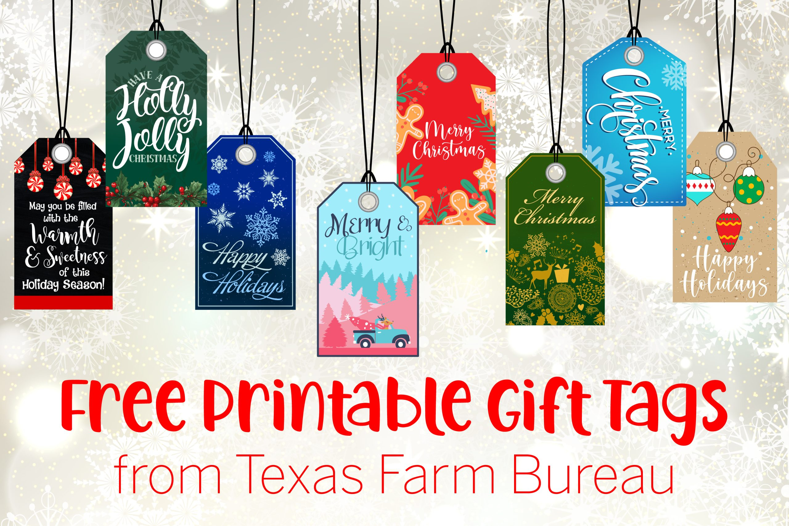Get Free Printable Gift Tags – Texas Farm Bureau – Table Top for Christmas Gift Tags Free Printable