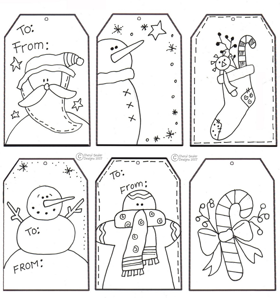 Gift Tag Coloring Page | Dreaming Of Christmas intended for Printable Christmas Tags To Color