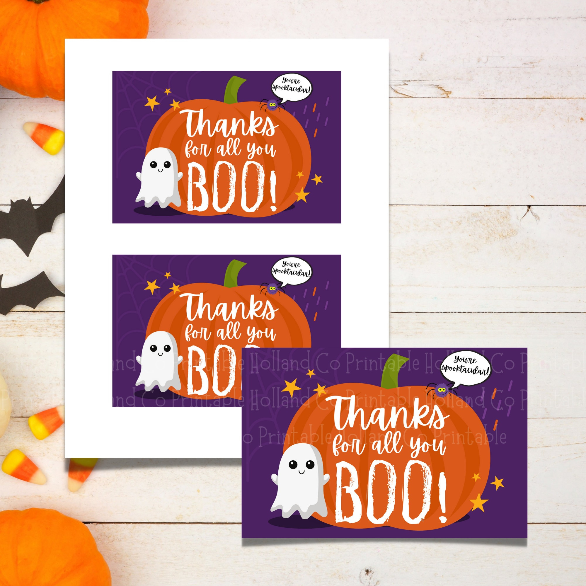 Halloween Thank You Card | Thanks For All You Boo! | Teacher with regard to Halloween Thank You Cards Printable