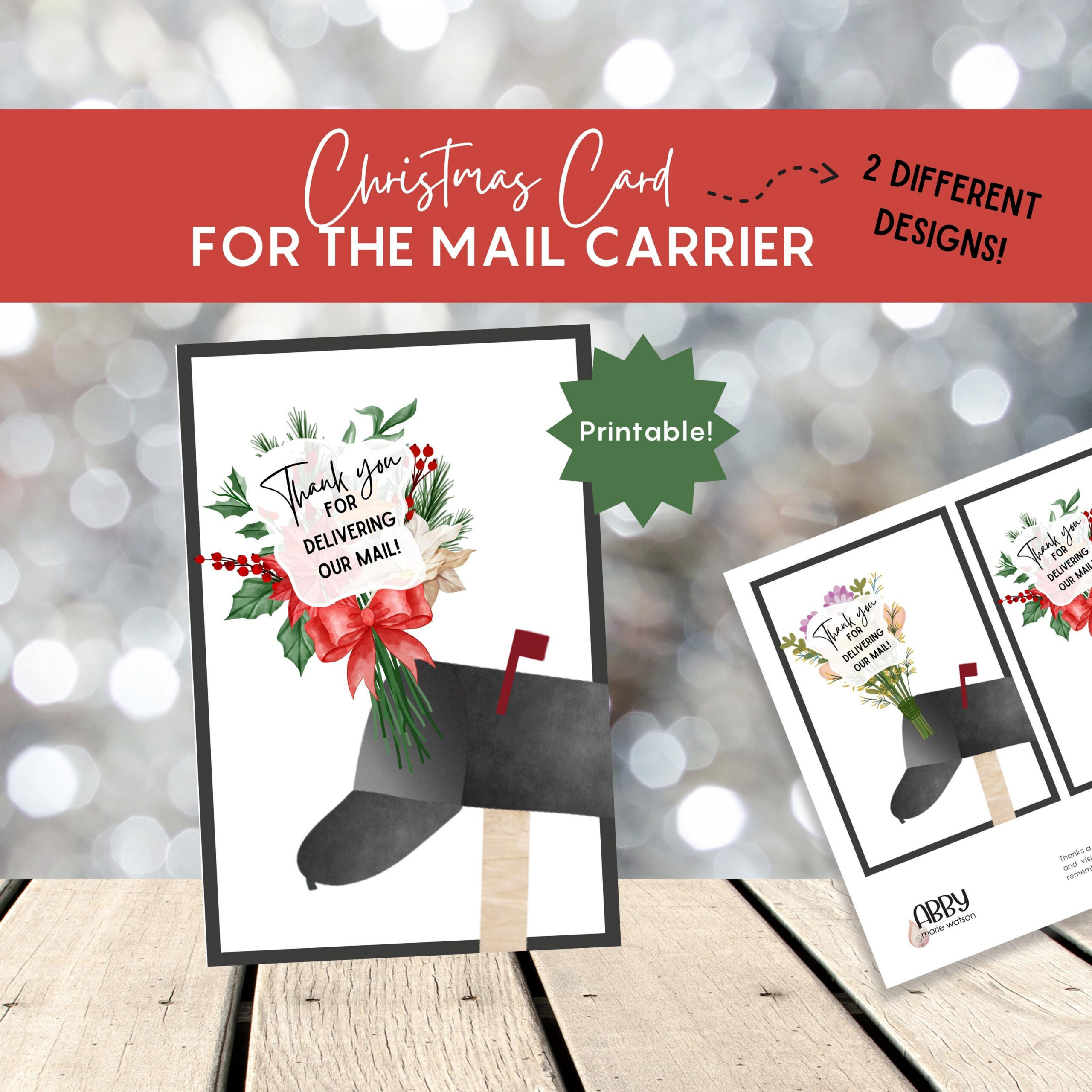 Happy Holidays From Postal Worker - Etsy pertaining to Free Printable Christmas Card For Mail Carrier