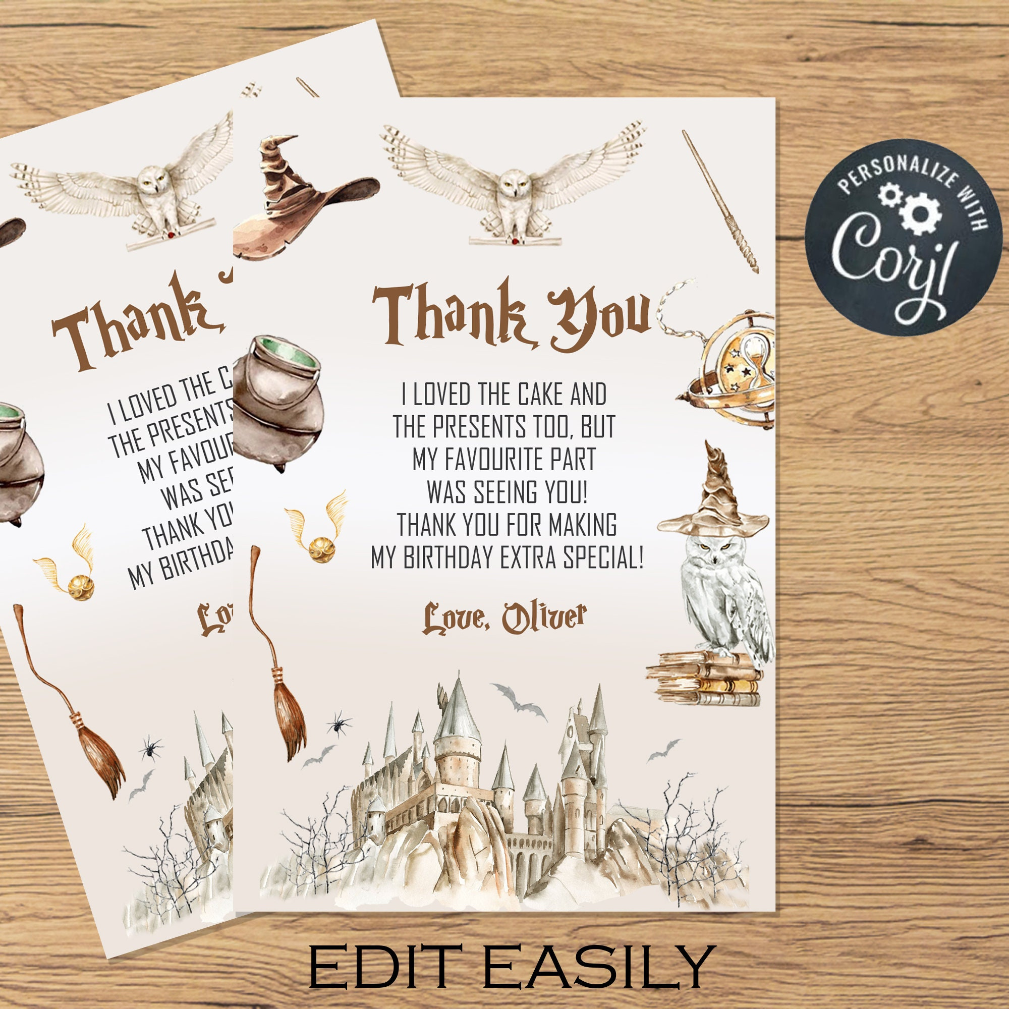 Harry Thank You Card - Worksheets Library pertaining to Harry Potter Thank You Cards Free Printable