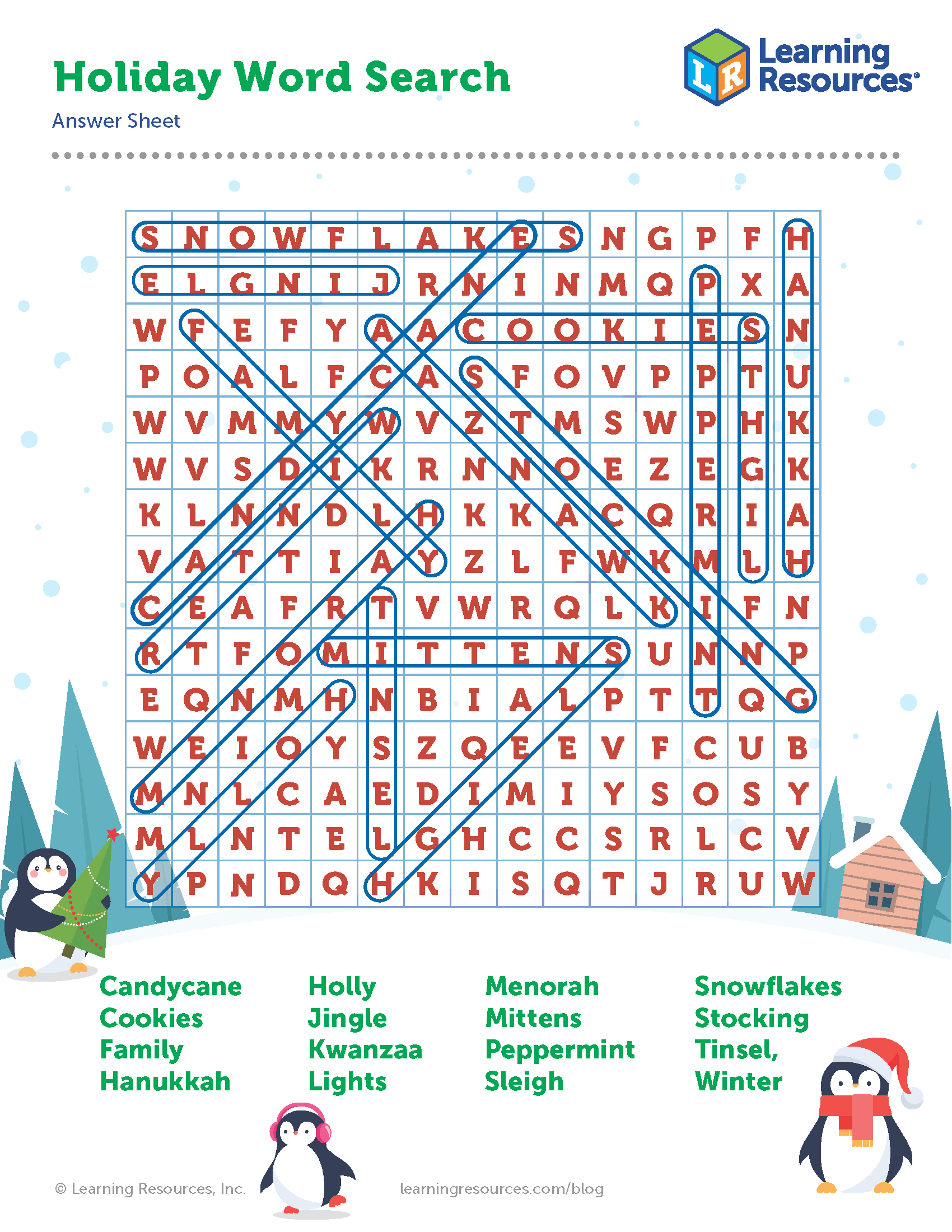 Holiday Word Search Printable | Learning Resources with regard to Holiday Word Search Printable with Answers