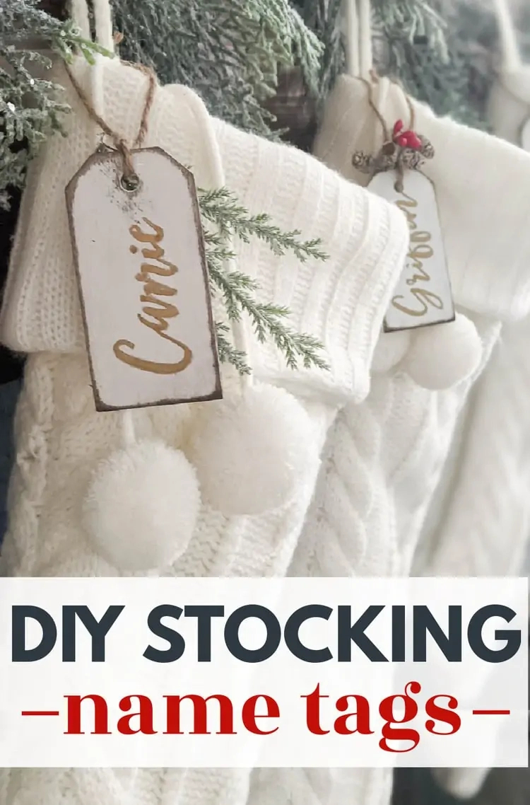 How To Make Beautiful Diy Stocking Name Tags throughout Free Printable Christmas Stocking Name Tags