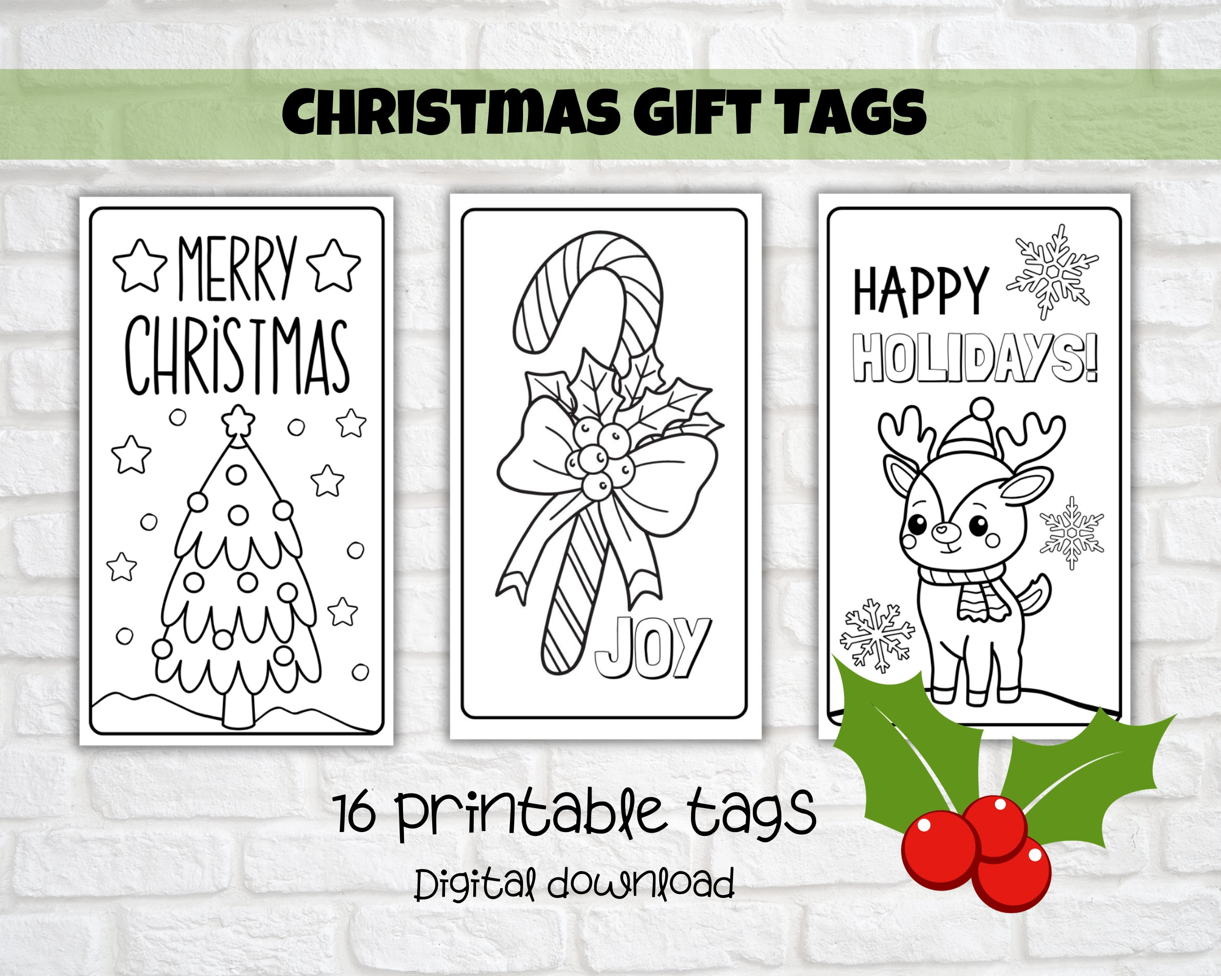 Kids Printable Christmas Tags To Colour, Sunday School Activity in Printable Coloring Christmas Tags