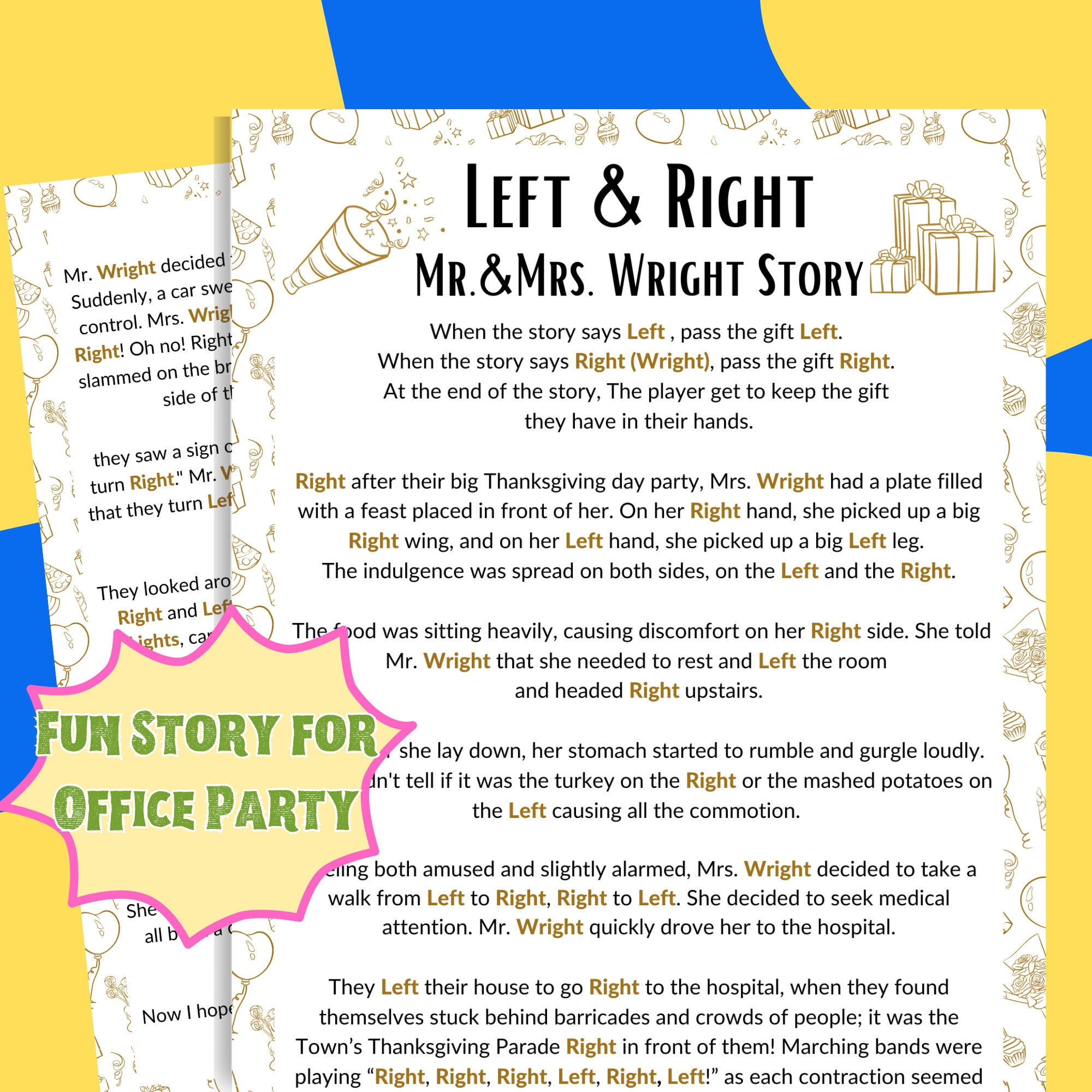 Left Right Game Office, Funny Story Left Right Game Any Occasion regarding Funny Left Right Game Story Any Occasion