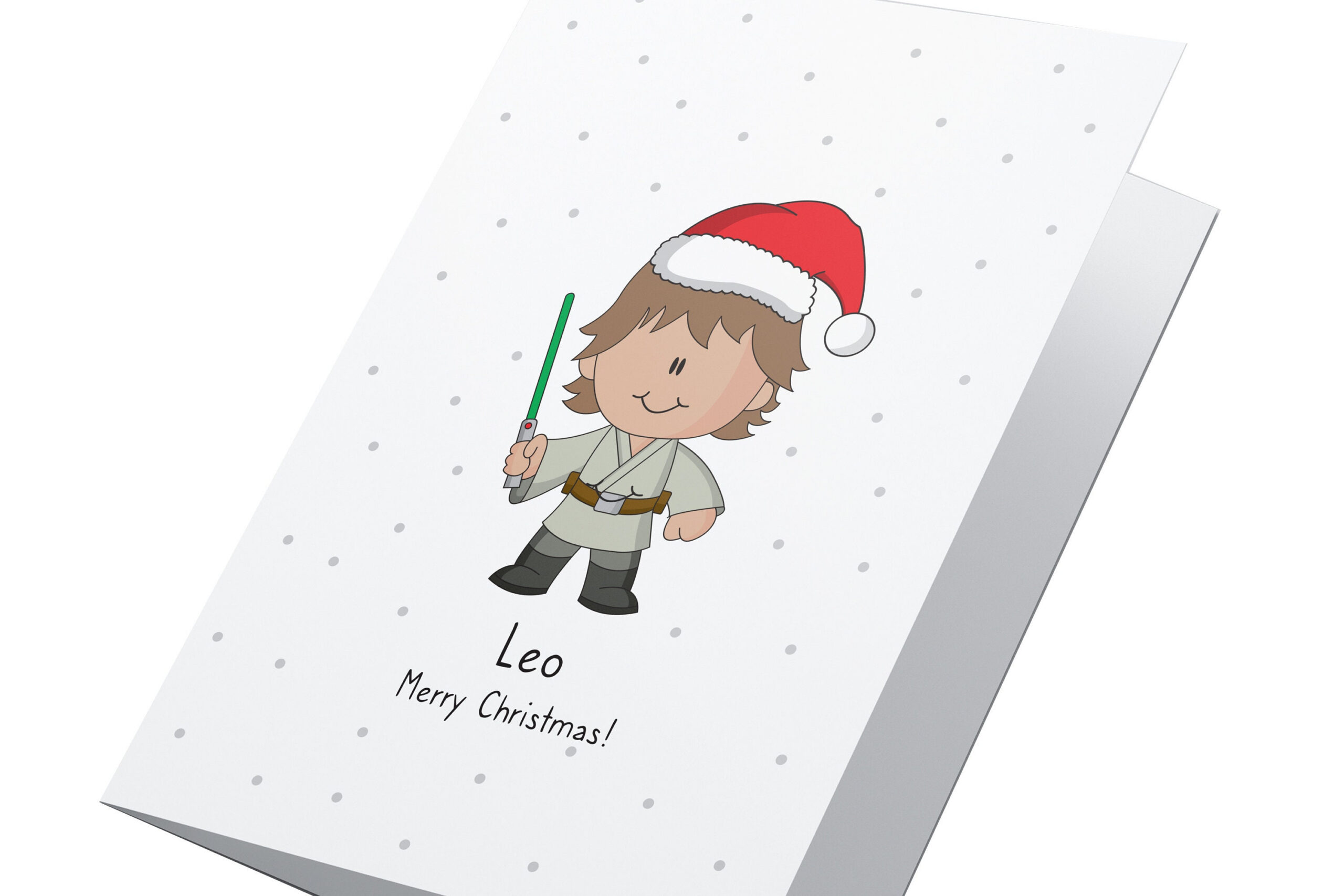 Luke Skywalker Personalisierte Star Wars Weihnachtskarte, Star for Star Wars Printable Christmas Card