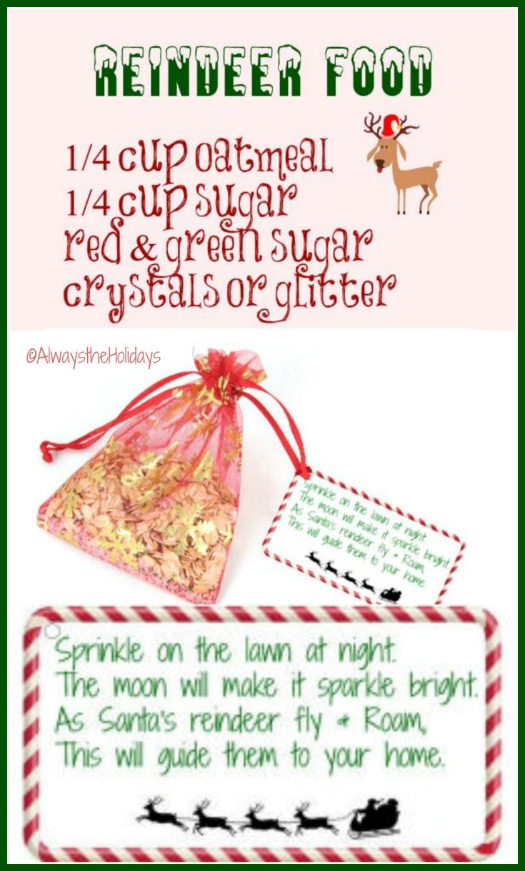 Magic Reindeer Food With Free Printable Label - Fun Reindeer Snack with Pinterest Reindeer Food Printable