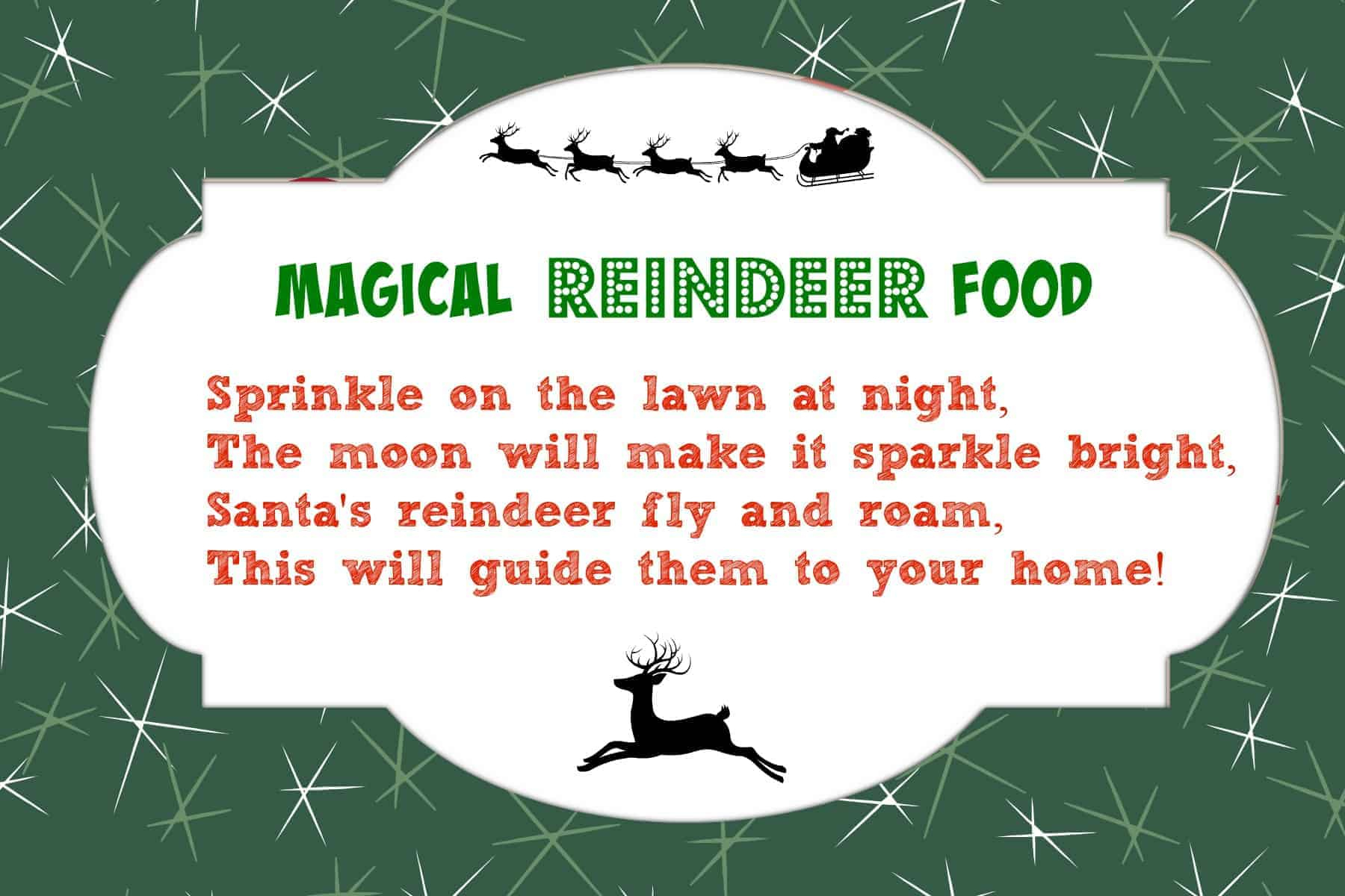 Magical Reindeer Food Recipe + Free Printable Poem Tag - Mama Cheaps® pertaining to Reindeer Food Poem Free Printable Tags
