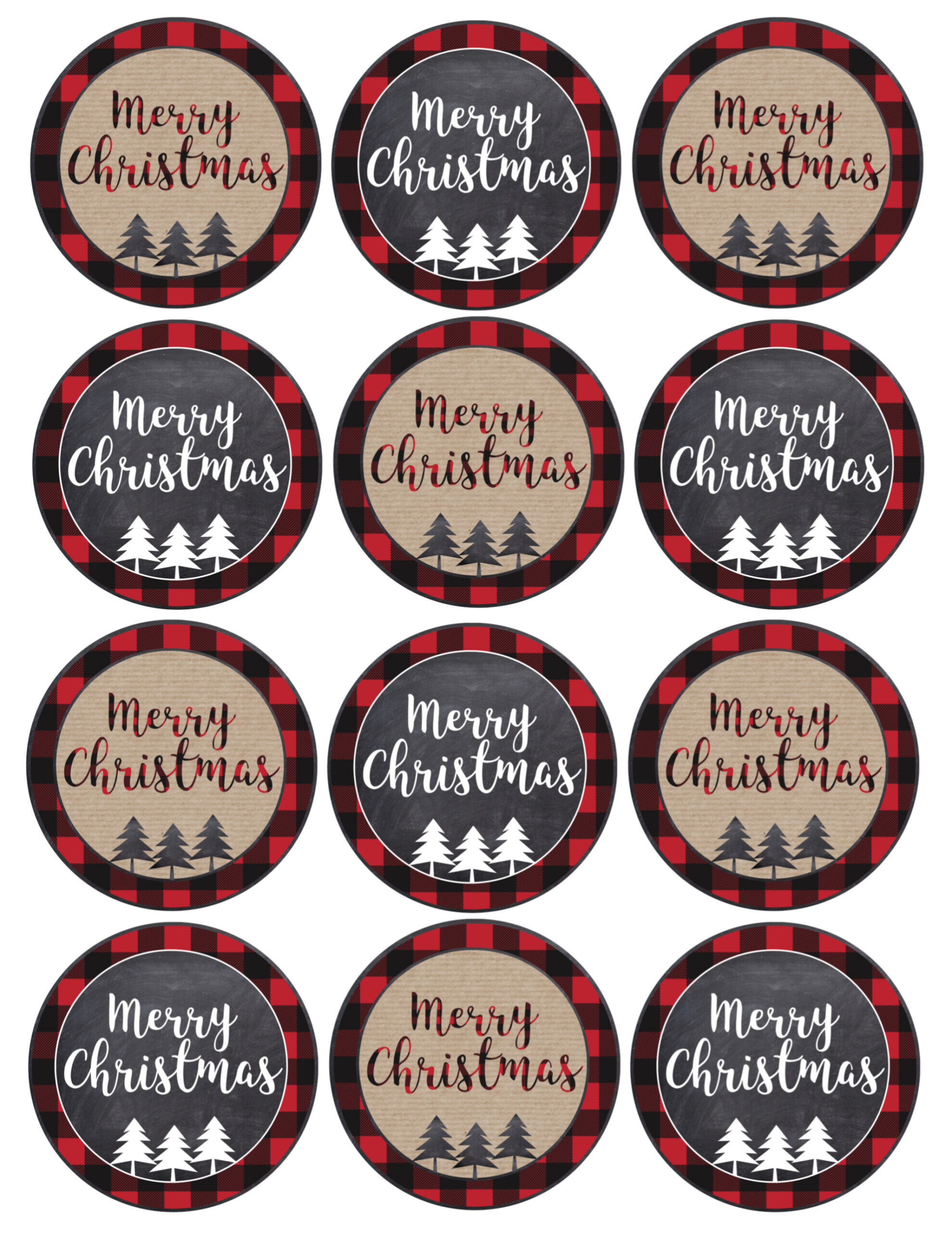 Merry Christmas Tags Printable - Paper Trail Design pertaining to Small Printable Christmas Tags