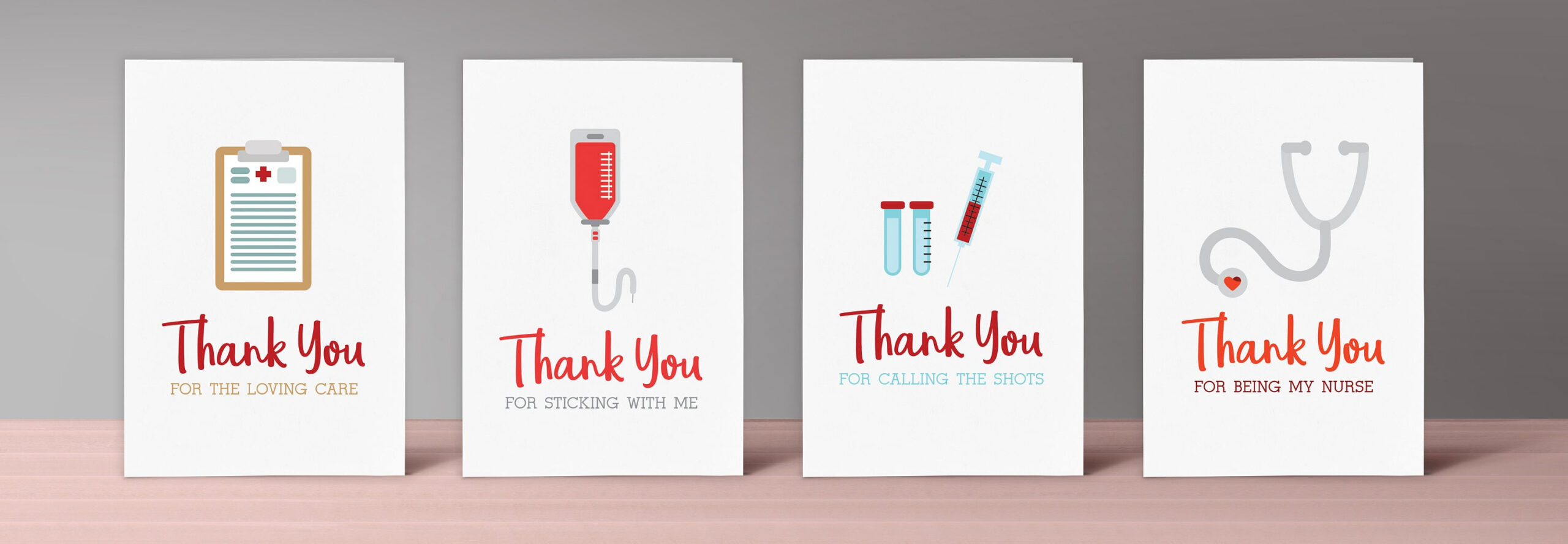 Nurse Thank You Card - Set Of 4 - Download And Print - Nurse Week regarding Printable Free Thank You Cards For Nurses