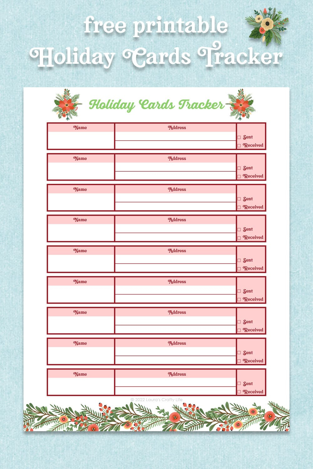 Organize Your Holiday Cards regarding Free Printable Christmas Card Address List