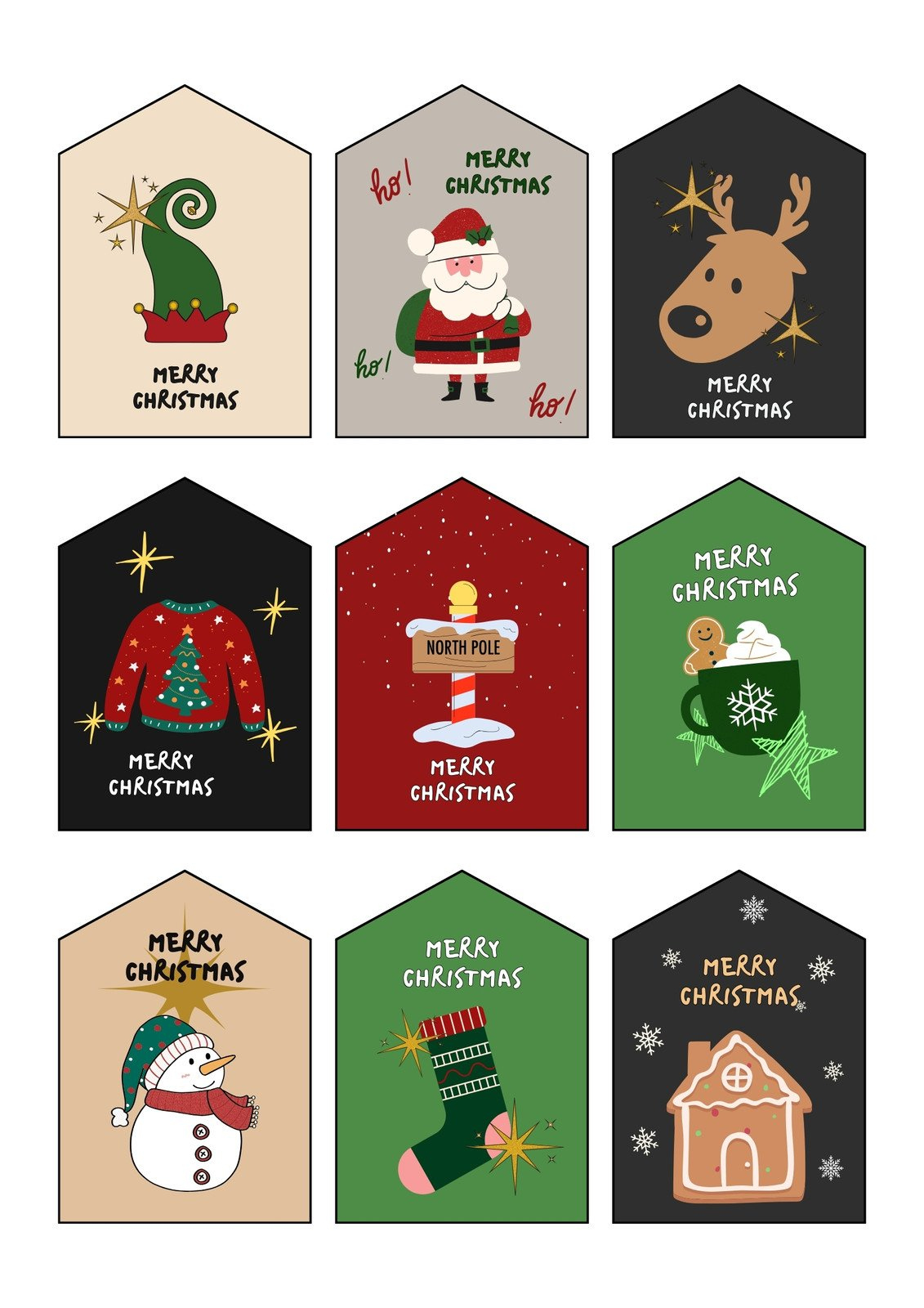 Page 4 - Free And Customizable Holiday Gift Tag Templates | Canva in Free Printable Christmas Gift Tags Templates