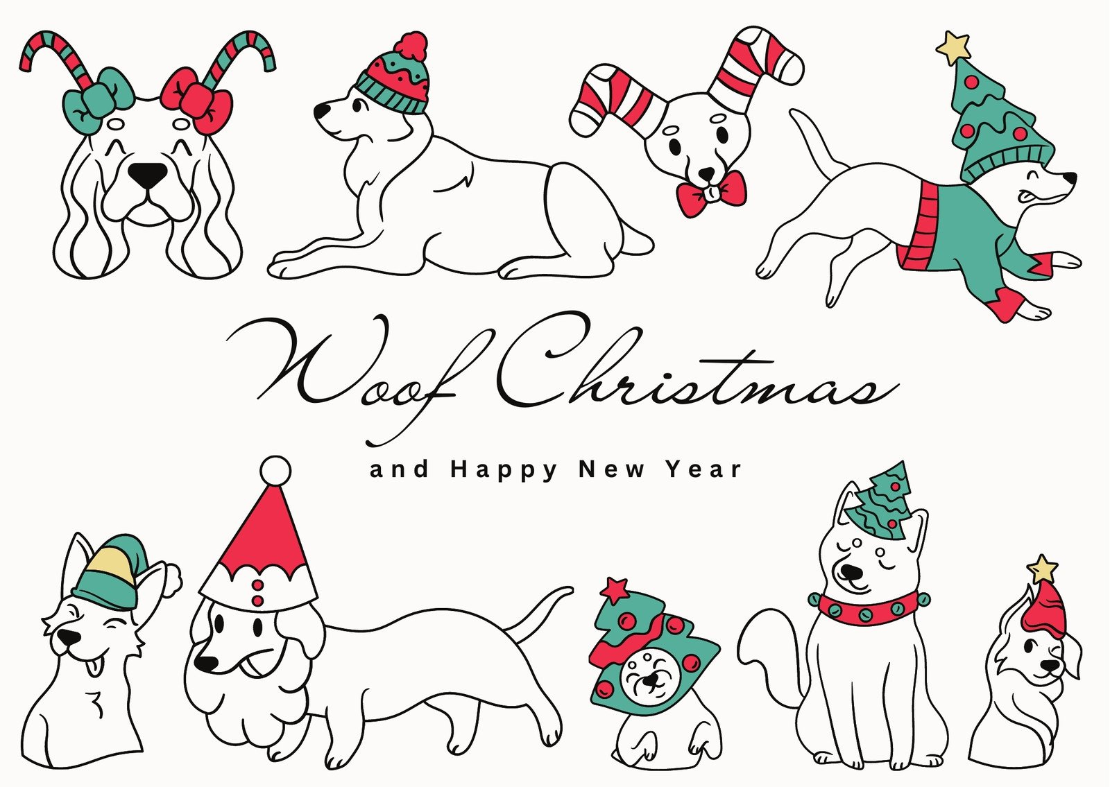 Page 9 - Customize 11,190+ Art Christmas Card Templates Online - Canva with Printable Christmas Card Dog