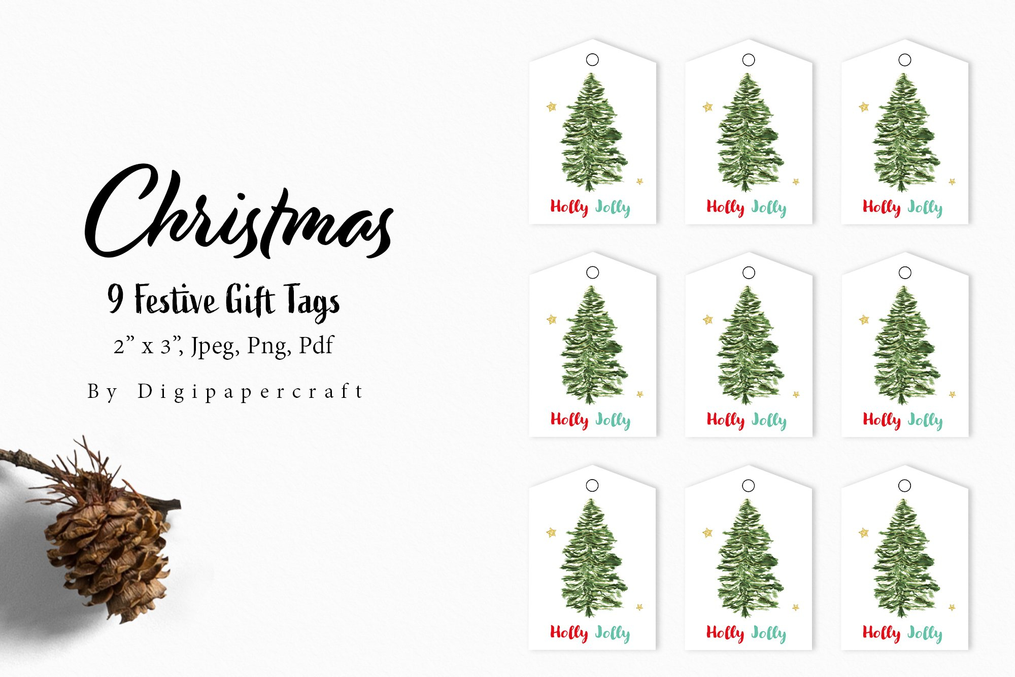 Printable Christmas Gift Tags, Christmas Tree Tags, Stickers with regard to Christmas Tree Tags Printable