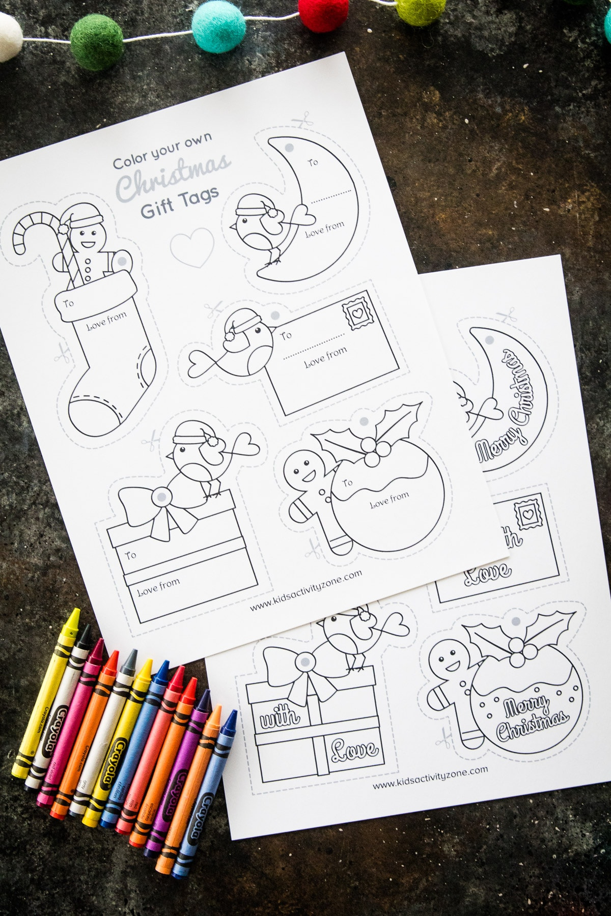 Printable Christmas Gift Tags To Color - Kids Activity Zone intended for Free Printable Coloring Christmas Gift Tags