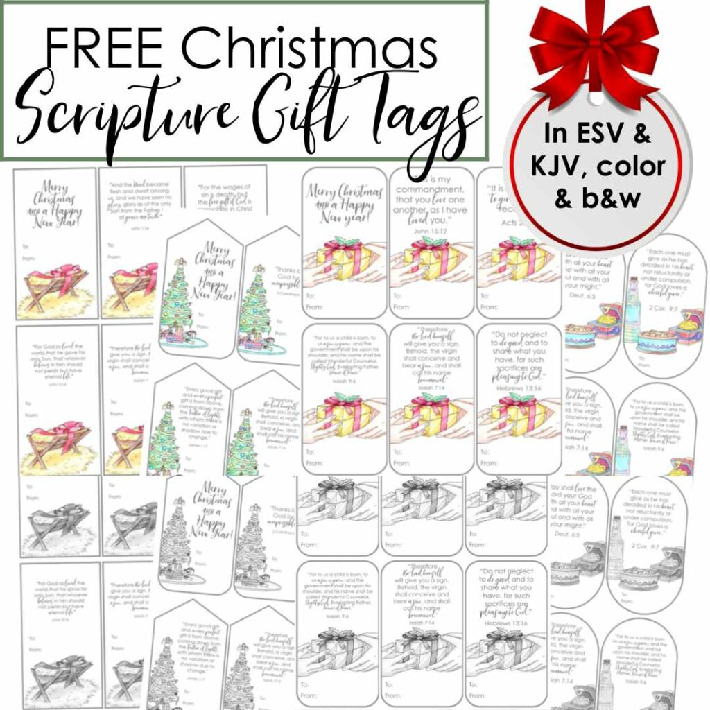 Printable Christmas Gift Tags With Scripture throughout Free Printable Religious Christmas Tags