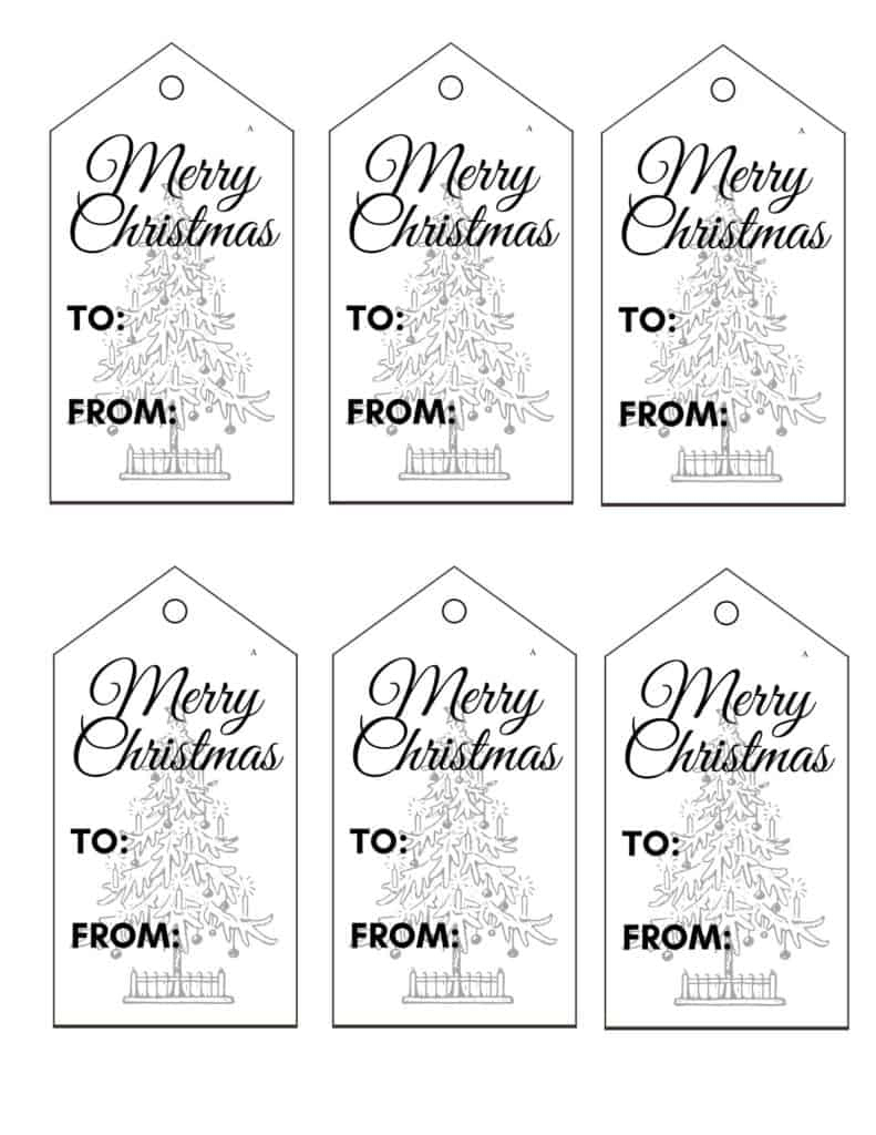 Printable Christmas Tags - Pdfs - Add A Little Adventure throughout Simple Printable Christmas Tags Black And White