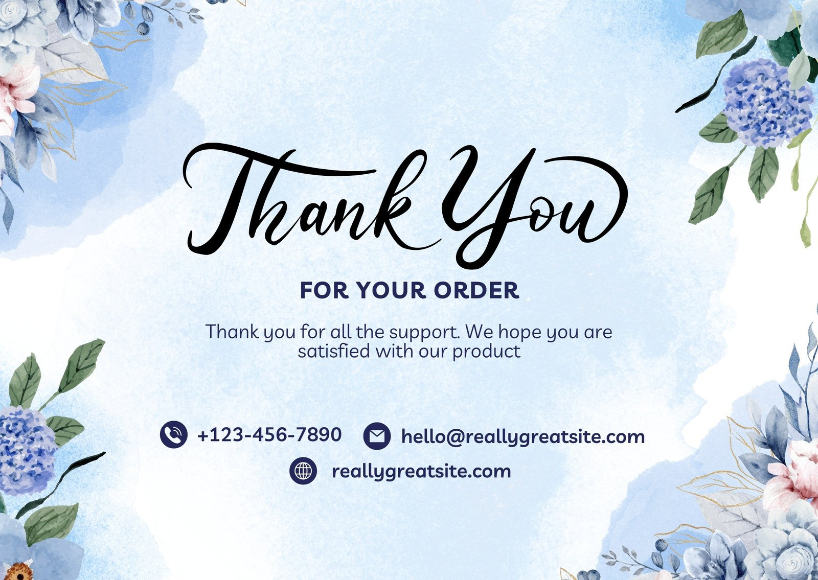 Printable, Customizable Thank You Card Templates | Canva in Small Business Thank You Cards Printable Free
