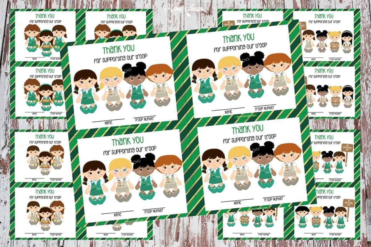 Printable Girl Scout Thank You Cards - Mama Cheaps® throughout Free Printable Girl Scout Thank You Cards