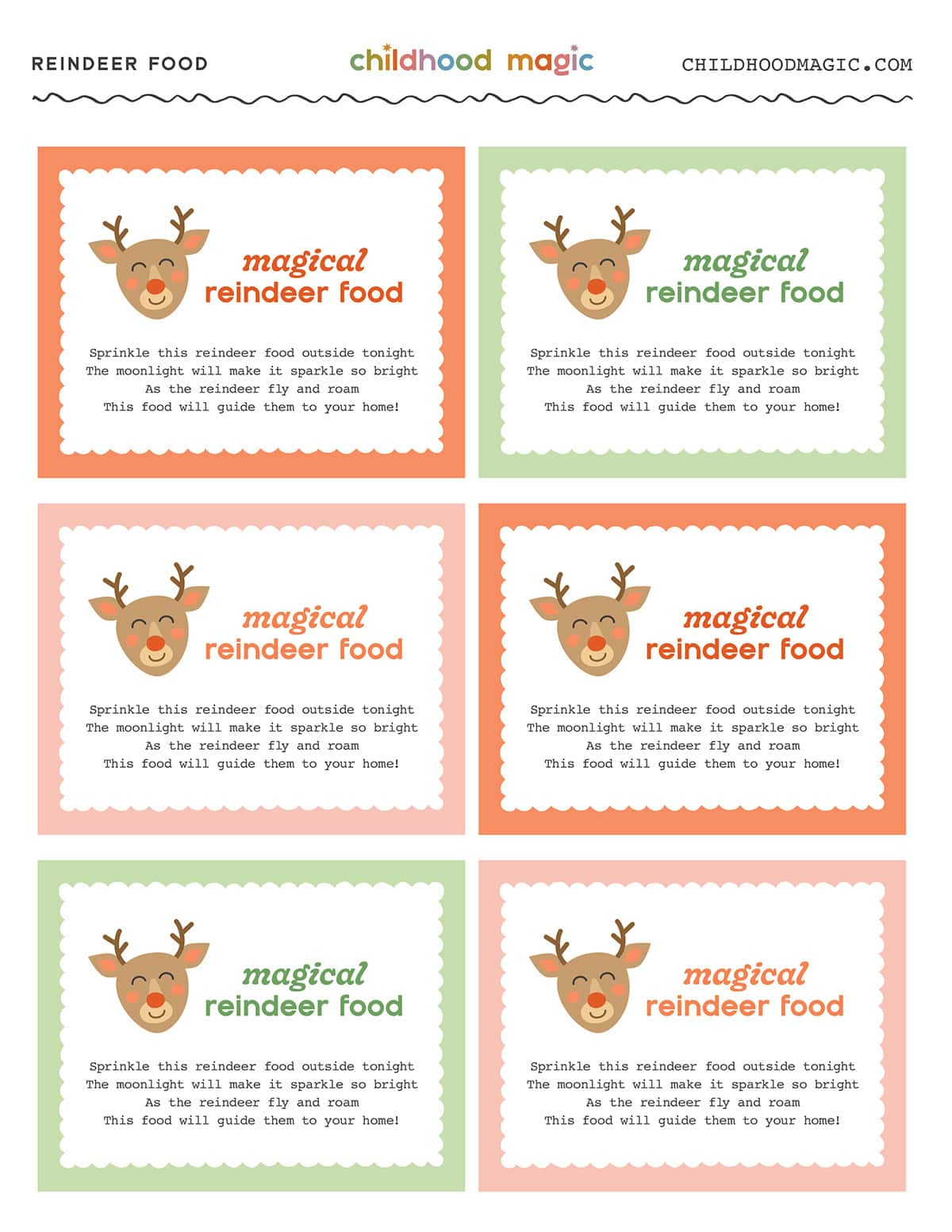 Reindeer Food - Childhood Magic with Pinterest Reindeer Food Printable
