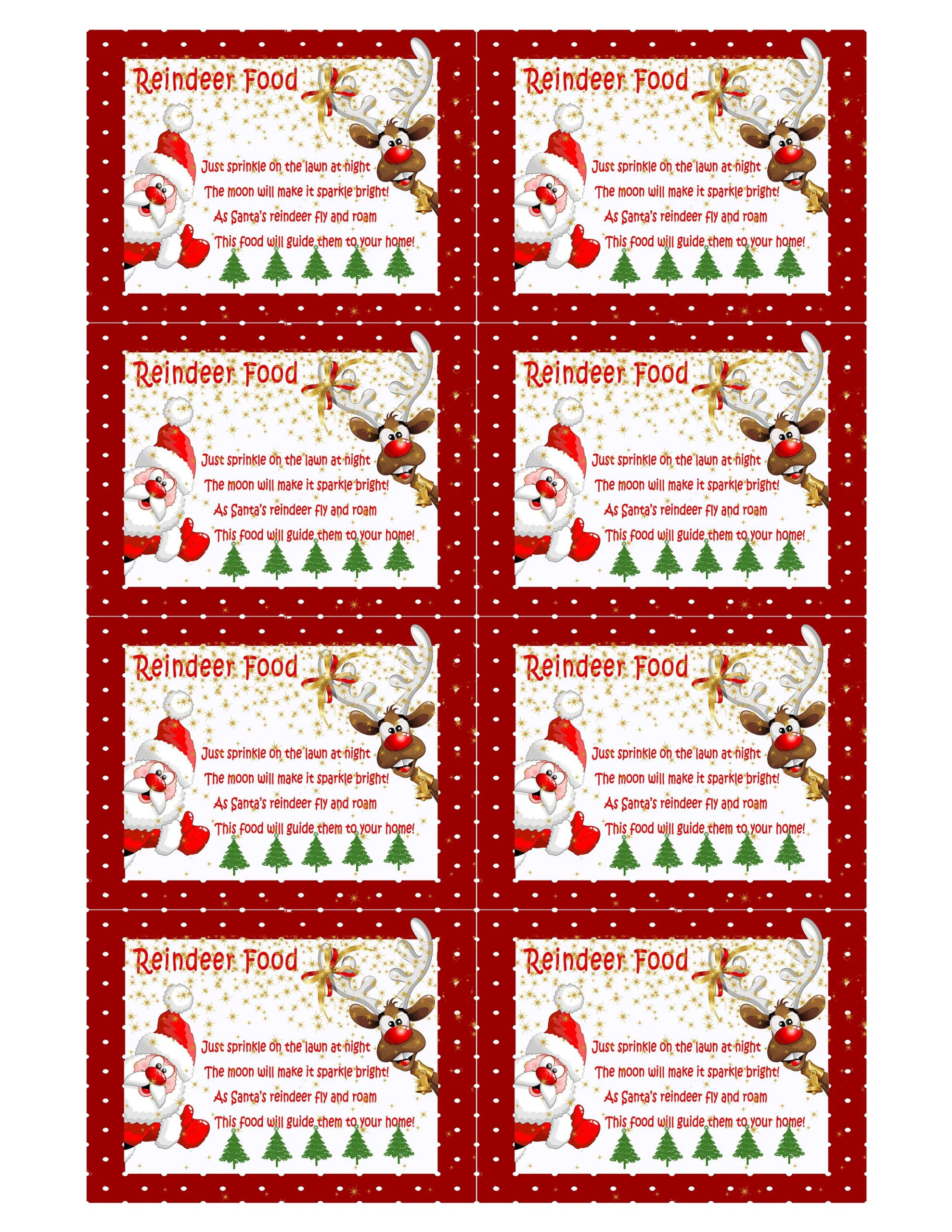Reindeer Food Free Printable Labels - Printable Party Favors within Reindeer Food Labels Printable Free
