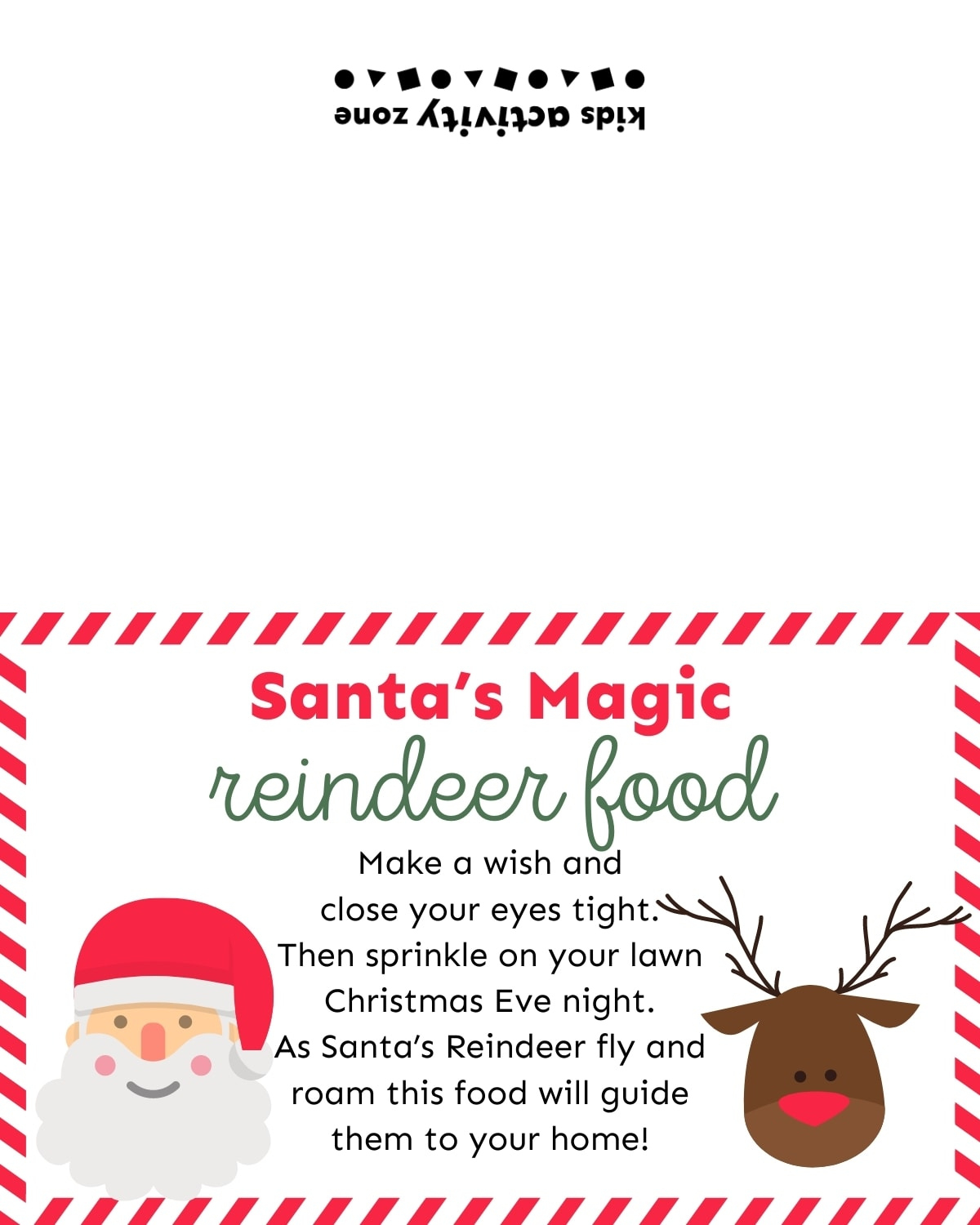 Reindeer Food - Kids Activity Zone in Reindeer Food Printable