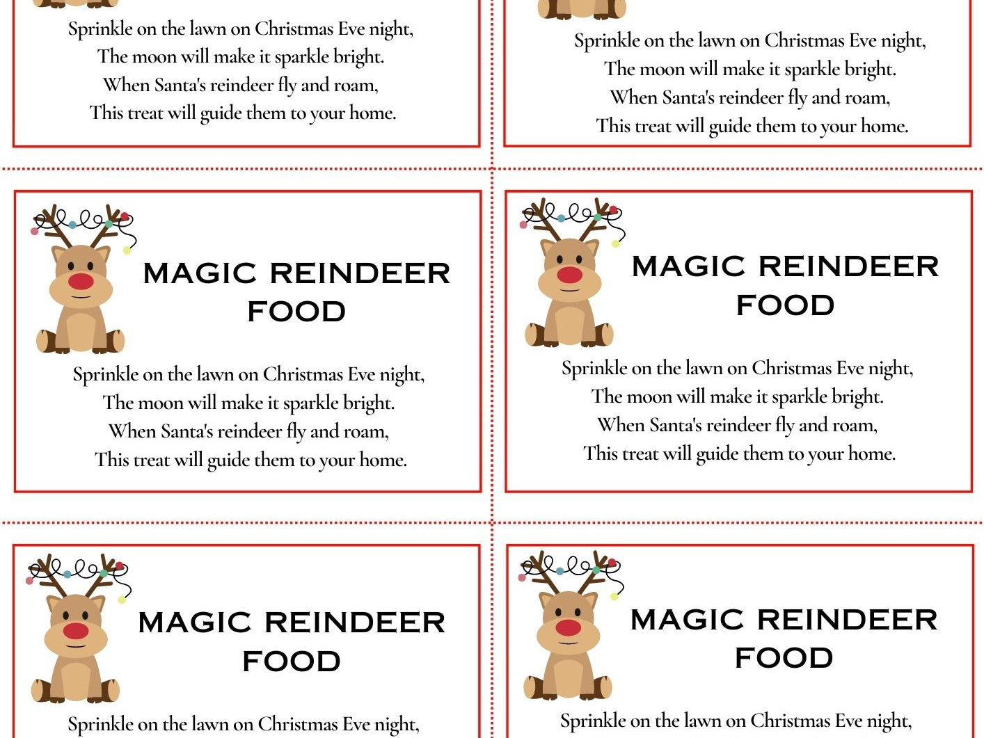 Reindeer Food - Veggie Desserts throughout How to Make Reindeer Food Printable
