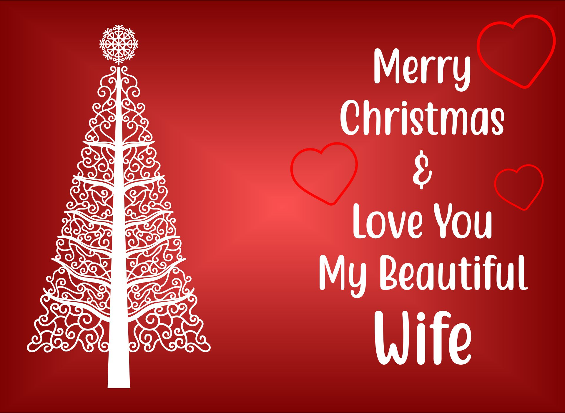Romantic Merry Christmas Wife Christmas Cards For A Wife To Give inside Printable Christmas Card For My Wife