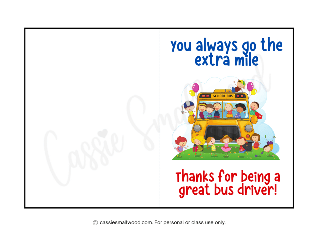 School Bus Thank You Cards Diy Printable Birthday School Bus regarding Free Printable Thank You Cards For Bus Driver