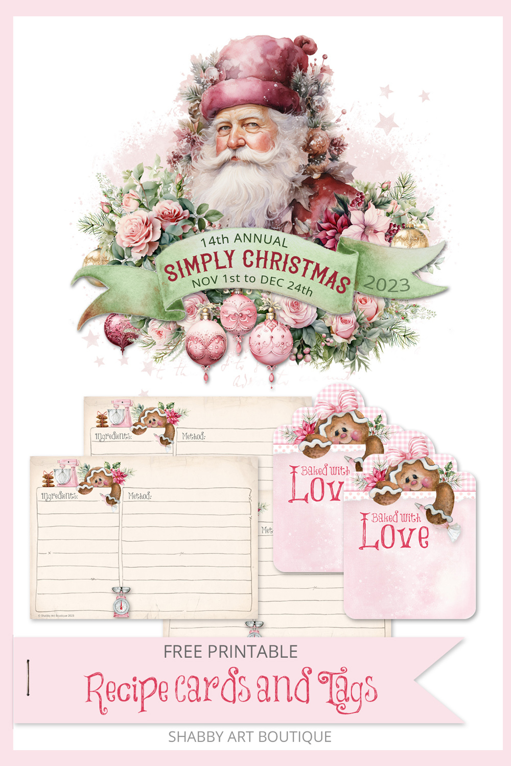 Simply Christmas: Free Printable Recipe Cards And Tags - Shabby with regard to Printable Christmas Recipe Tags