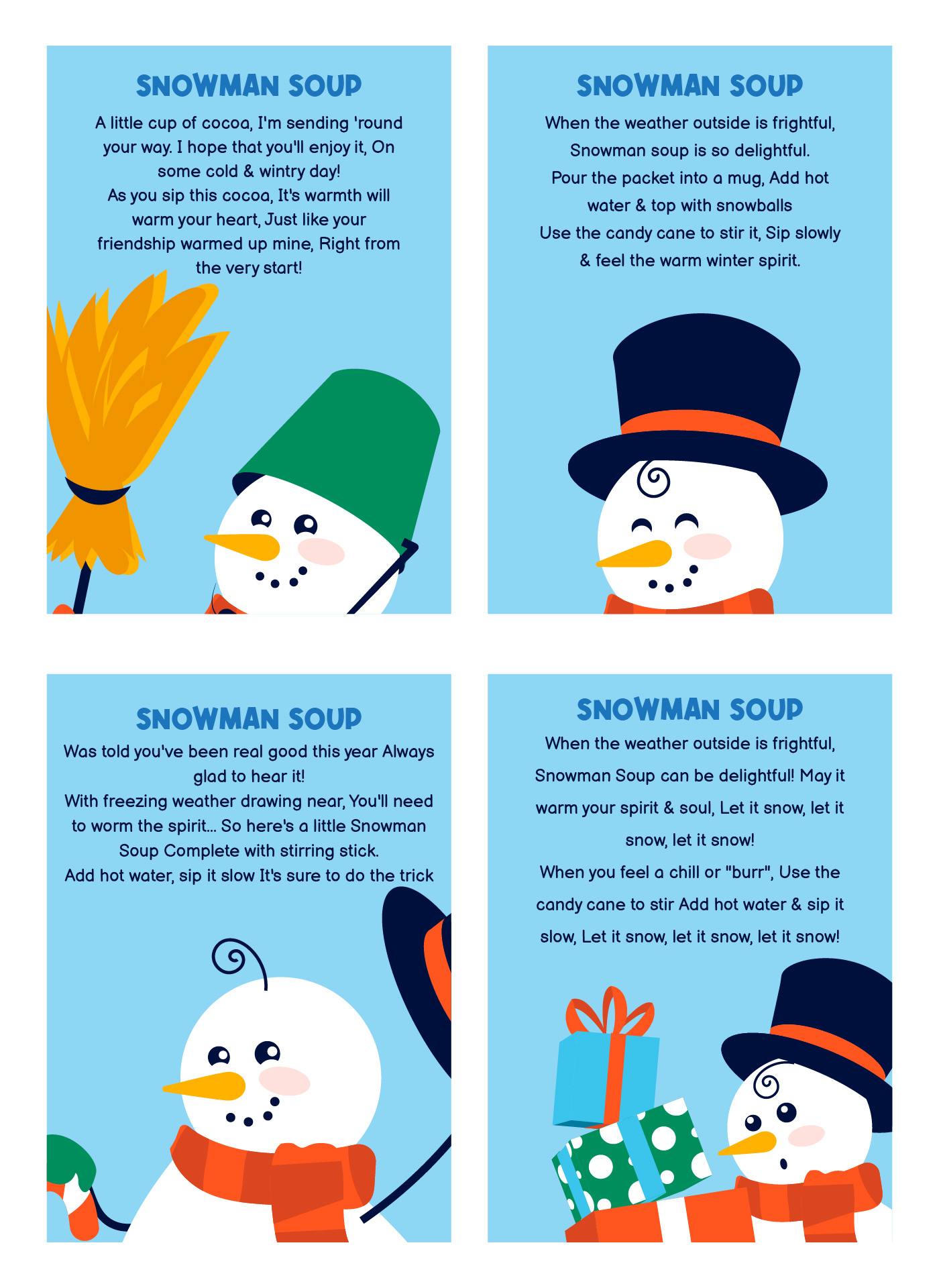 Snowman Soup Labels - 10 Free Pdf Printables | Printablee in Free Snowman Soup Printable Labels