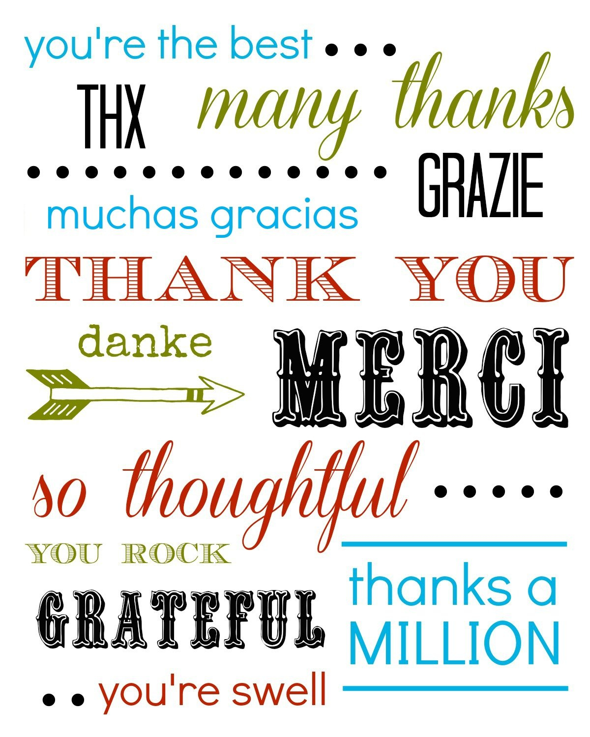 Thank You Card Free Printable regarding Thank You Cards Printable Free