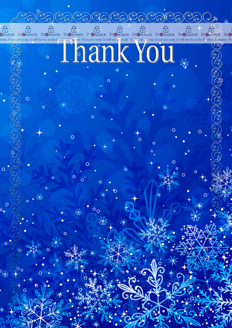 Thank You Card Template «Winter» - Dimaker - Templates - Thank You within Winter Thank You Cards Printable