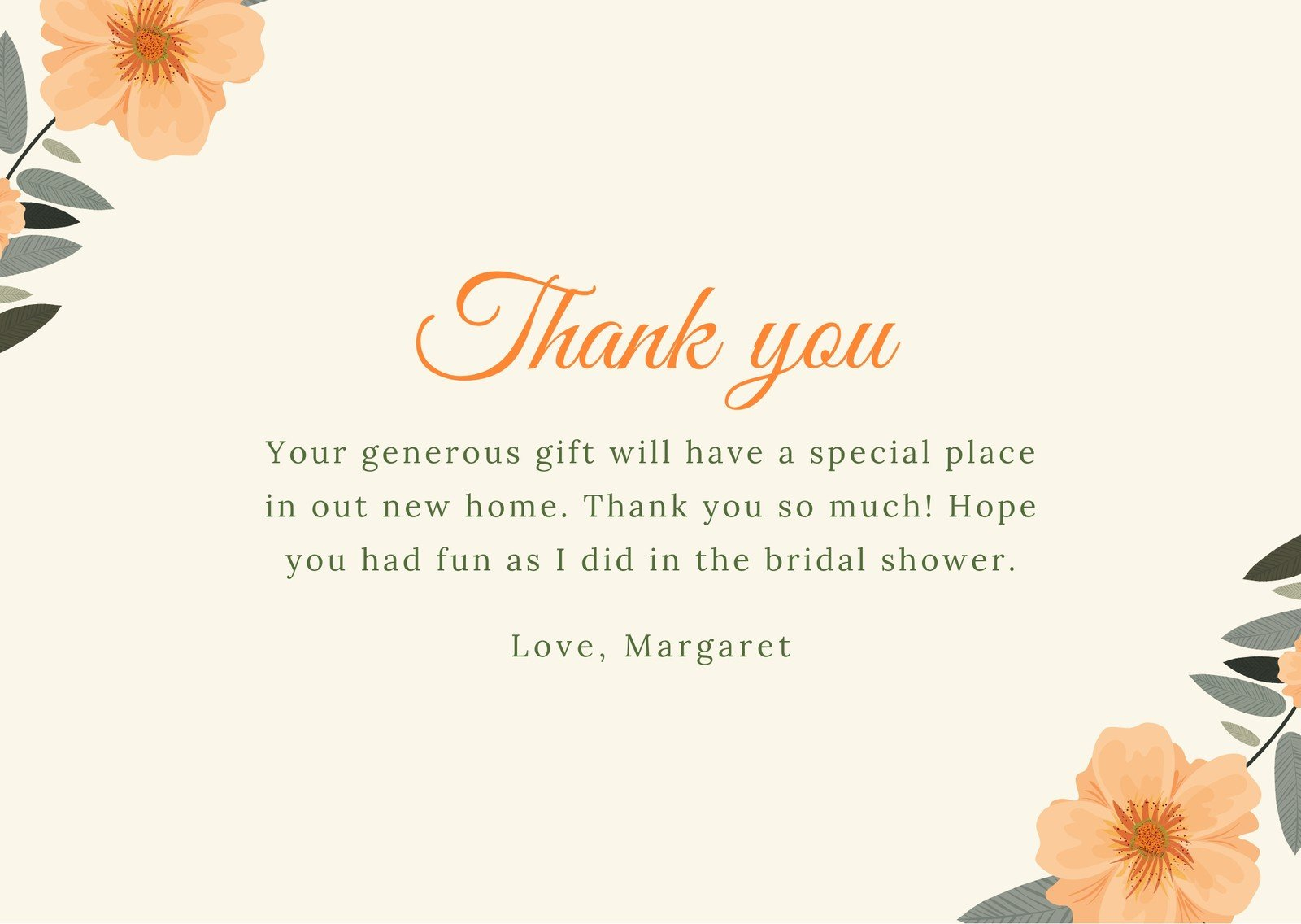 Thank You For Coming To My Bridal Shower Card Template Thank You regarding Thank You Cards Bridal Shower Printable