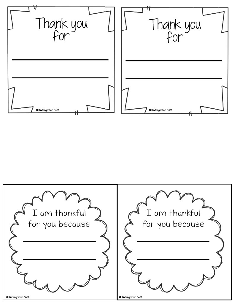 Thanksgiving Thank You Cards | Printable Gratitude Cards with Thankful For You Cards Printable